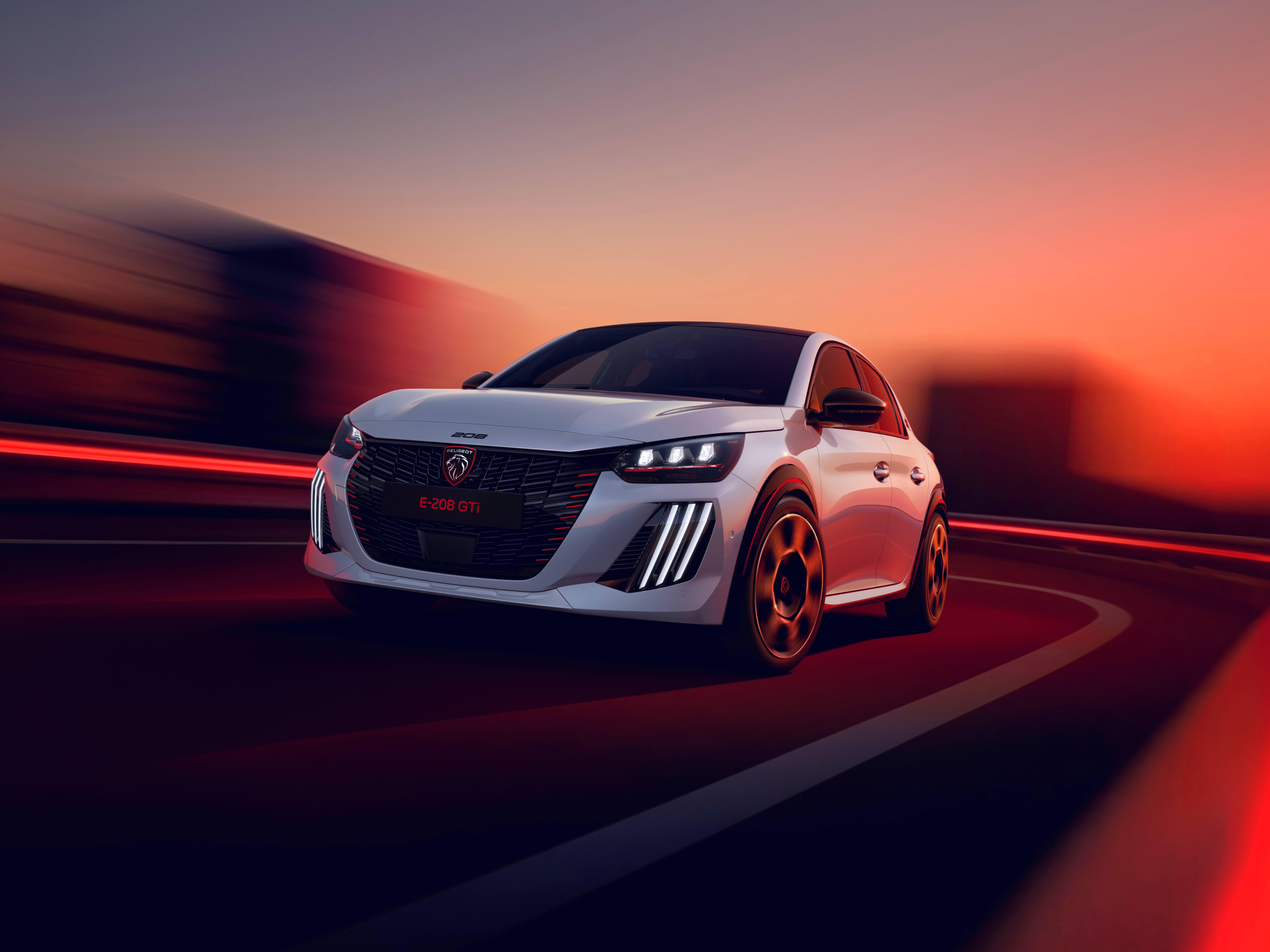 The new Peugeot E-208 GTi gets 277bhp, 345Nm of torque and a 0-62mph time of just 5.5 seconds (Peugeot)