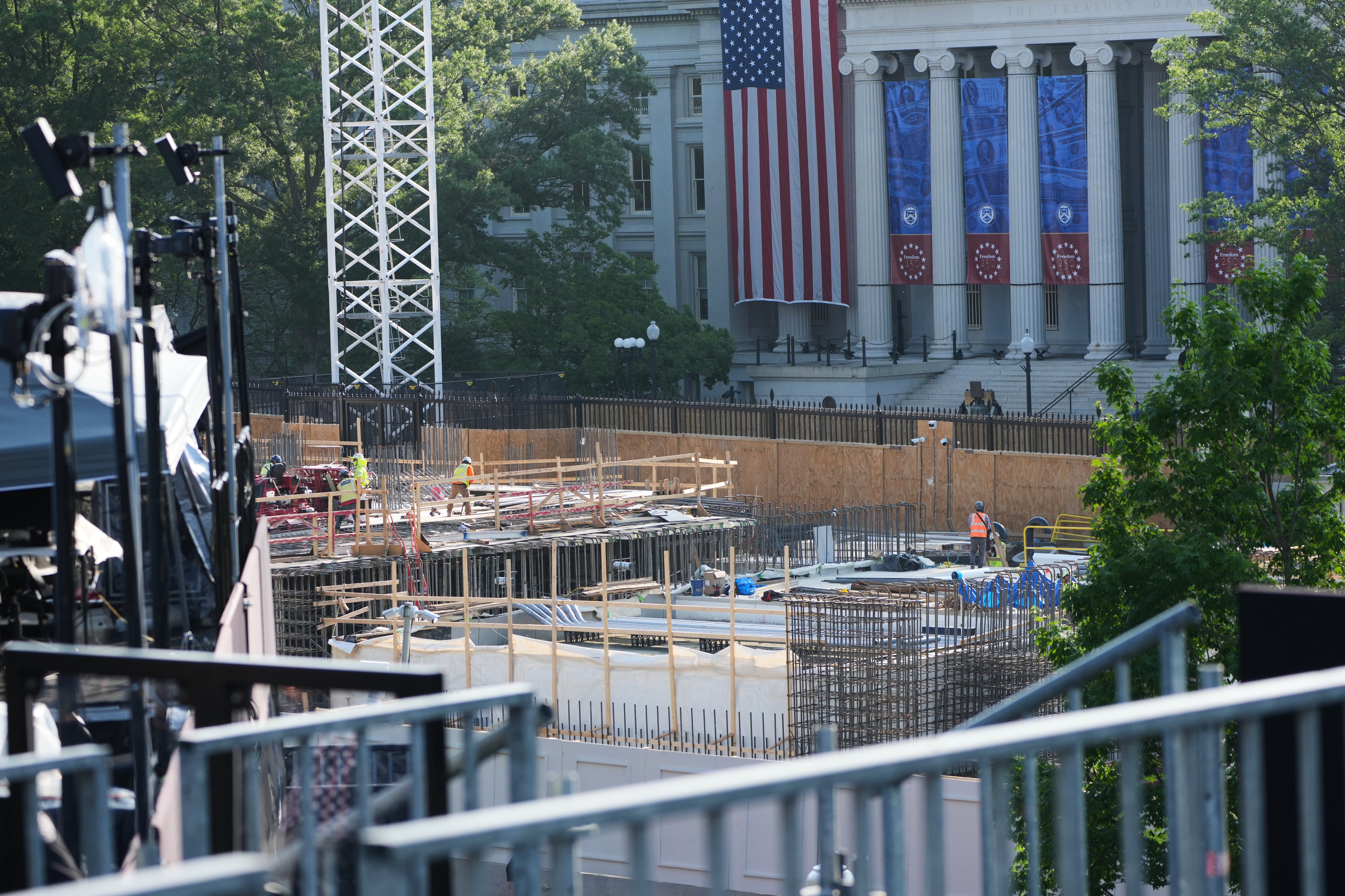 Attendees seated higher up at UFC Freedom 250 may also be able to view the ongoing construction occurring on the White House ballroom, which a federal judge has temporarily paused