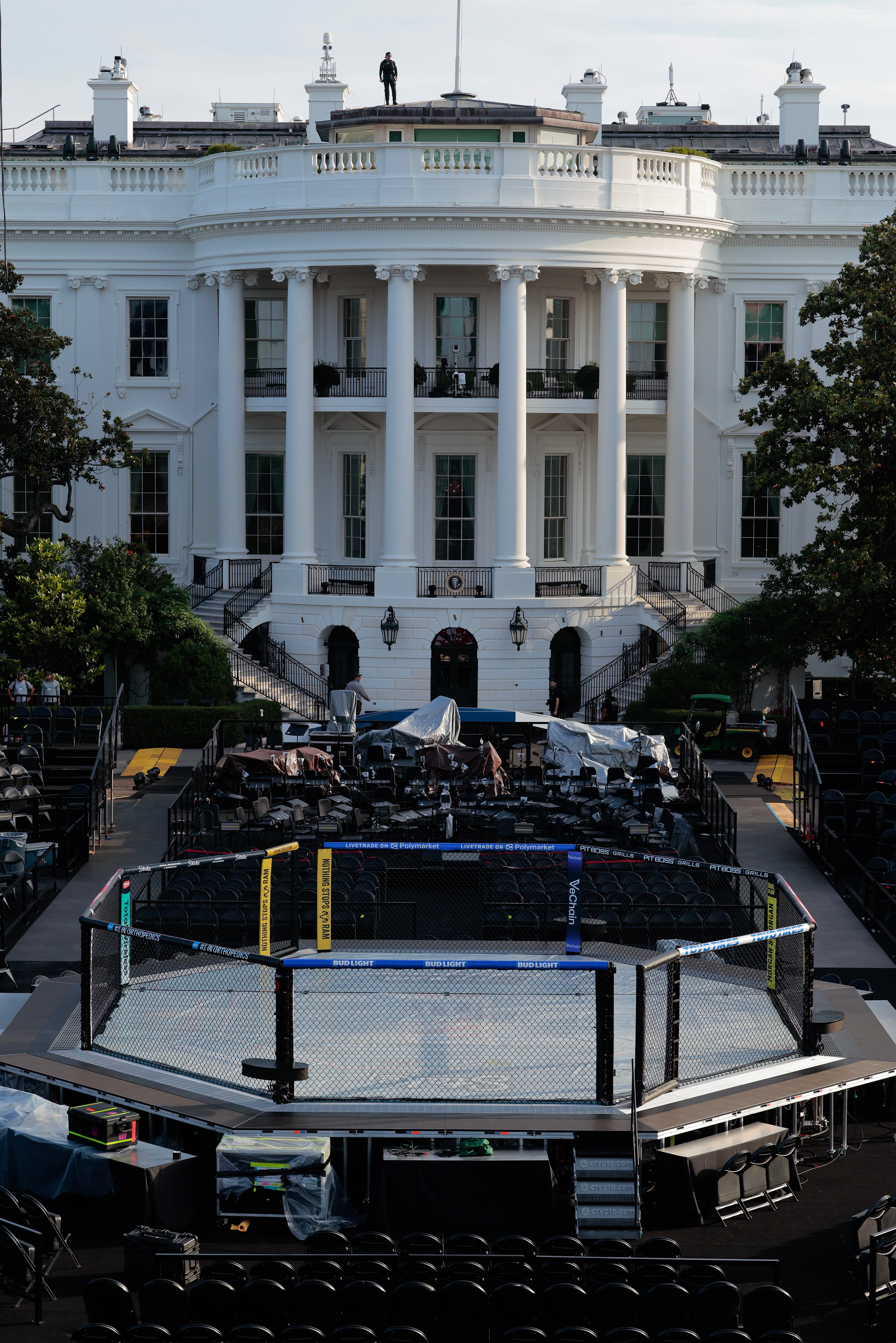 A lawsuit from a good government group argues the Trump administration is illegally opening the door for a ‘volcano of corruption’ with the mega-branded, for-profit sporting event (Getty)