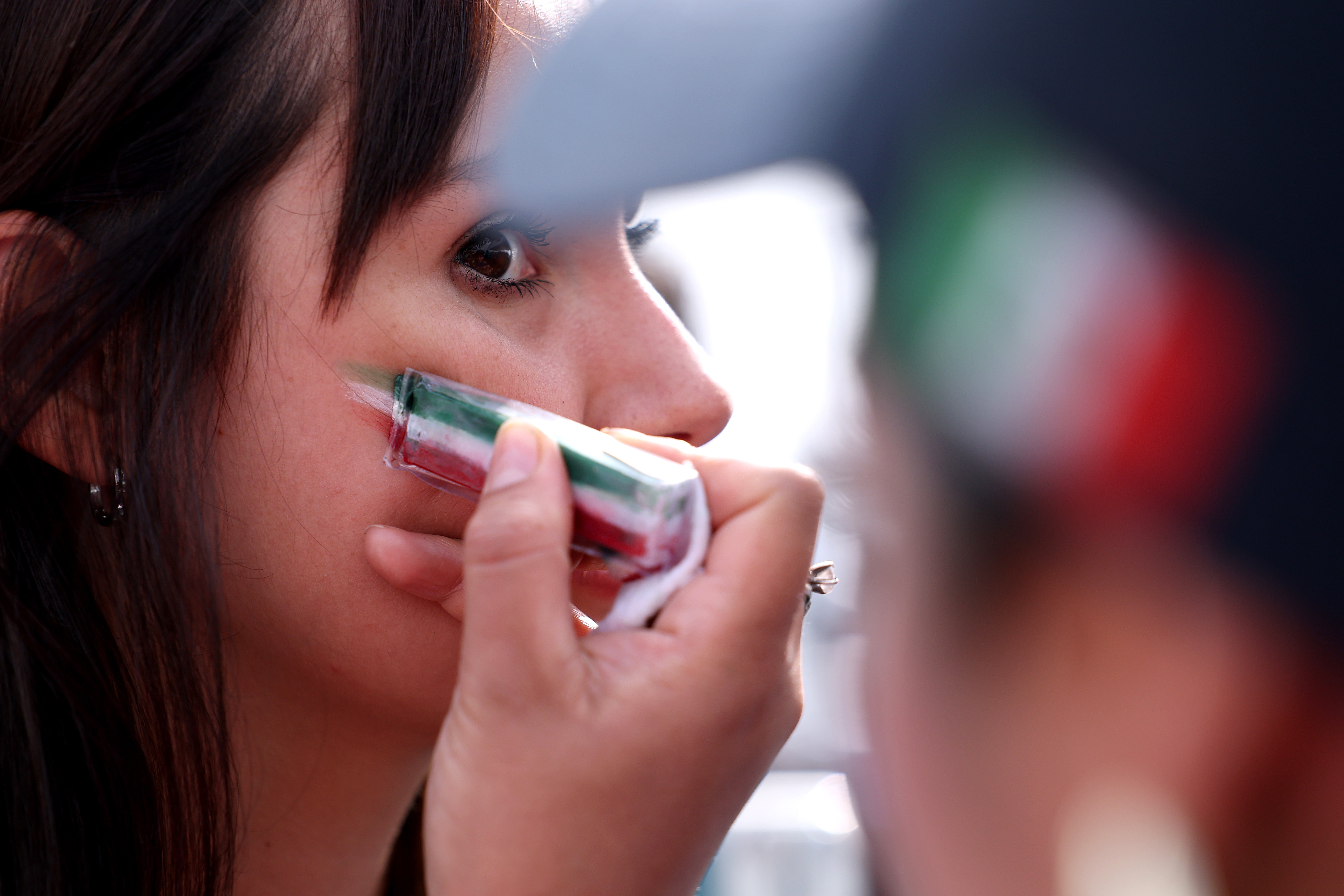 A Mexican fan arrives before the FIFA World Cup 2026 Group A match between Mexico and South Africa at Mexico City Stadium