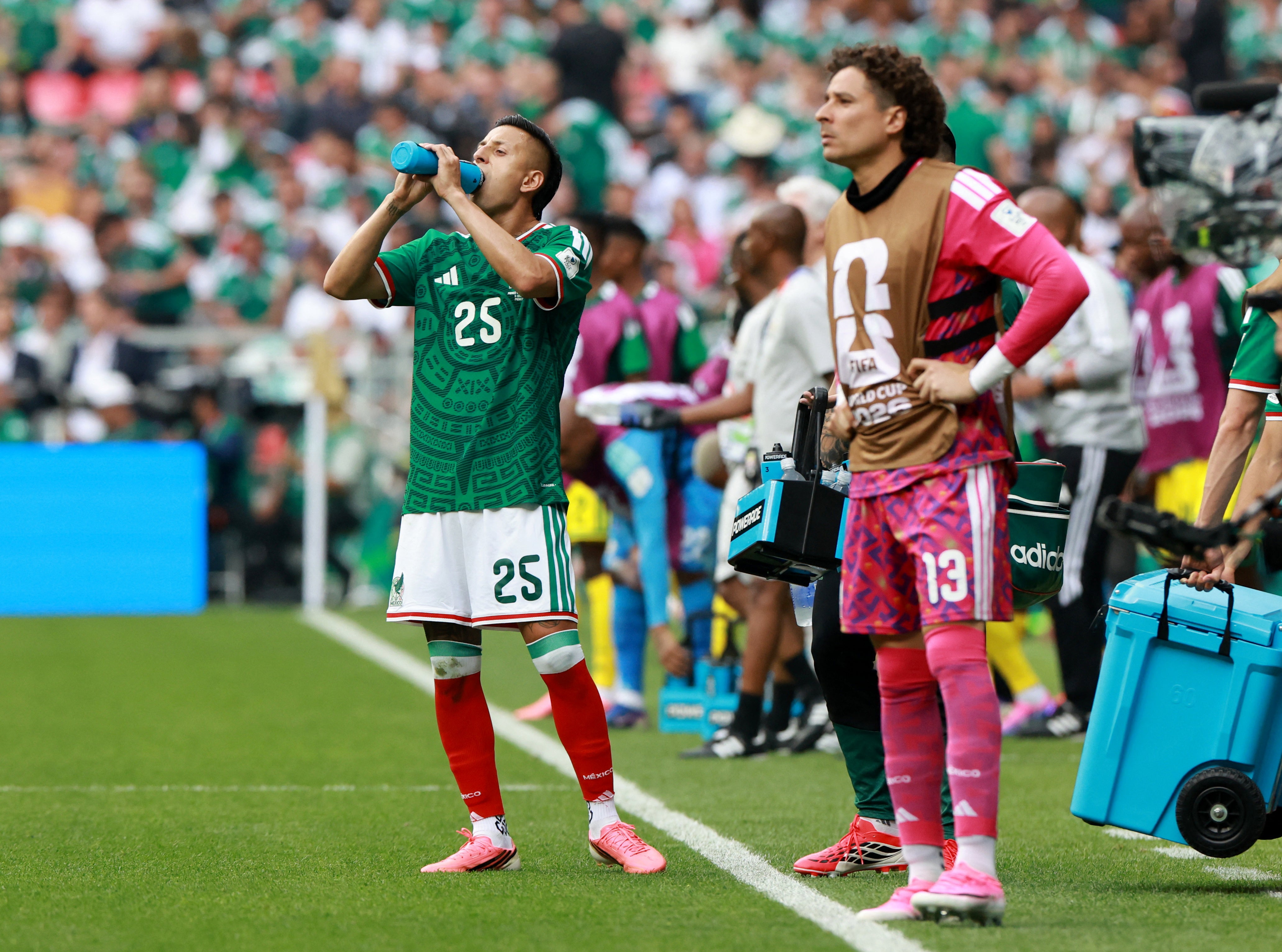 Adverts were shown on Fox during the hydration breaks in Mexico’s match against South Africa