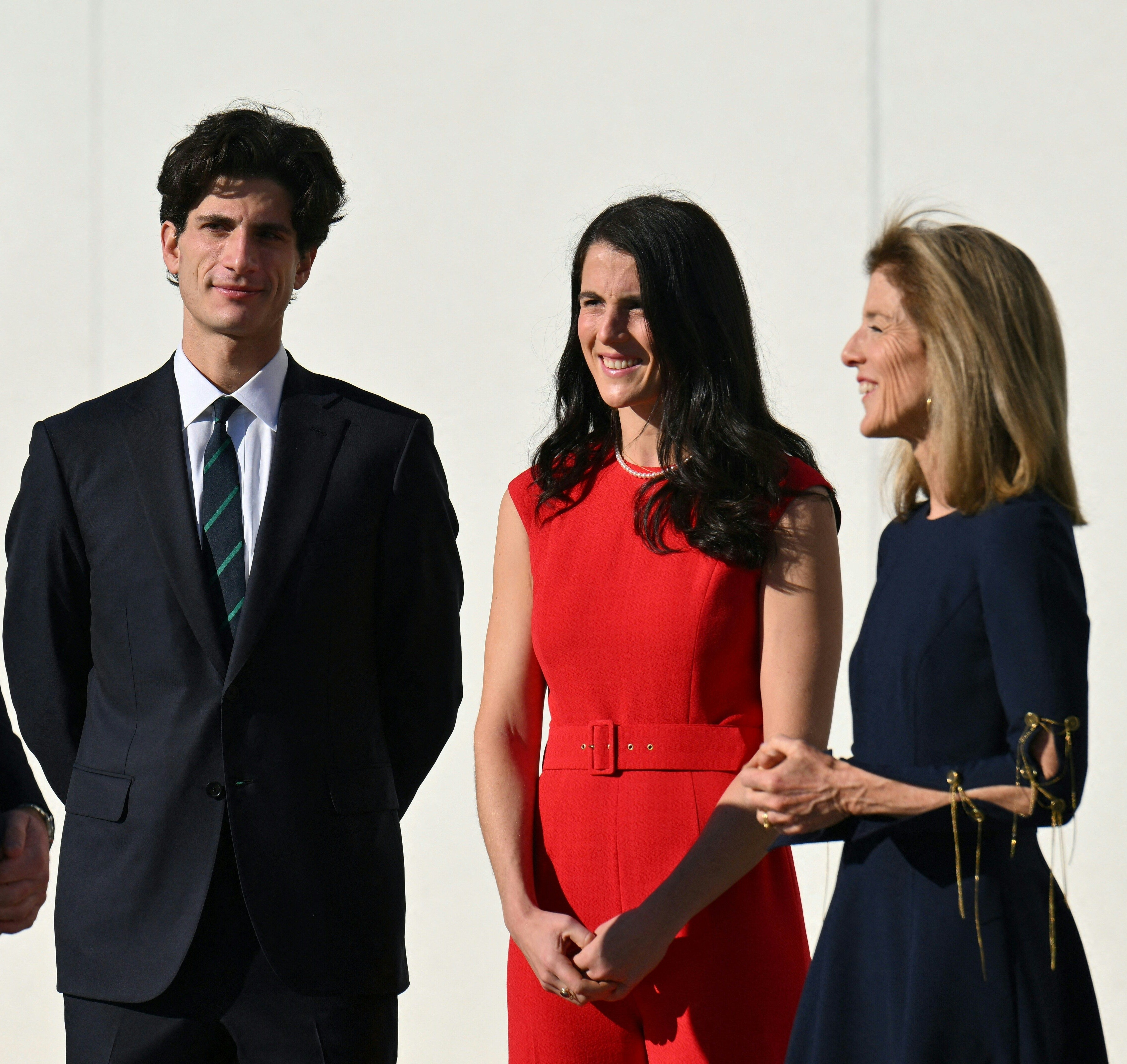 Jack Schlossberg (left) said that his mother Caroline Kennedy and father Ed Schlossberg have moved in with Tatiana Schlossberg husband to take care of the two children she left behind after her death (AFP/Getty)