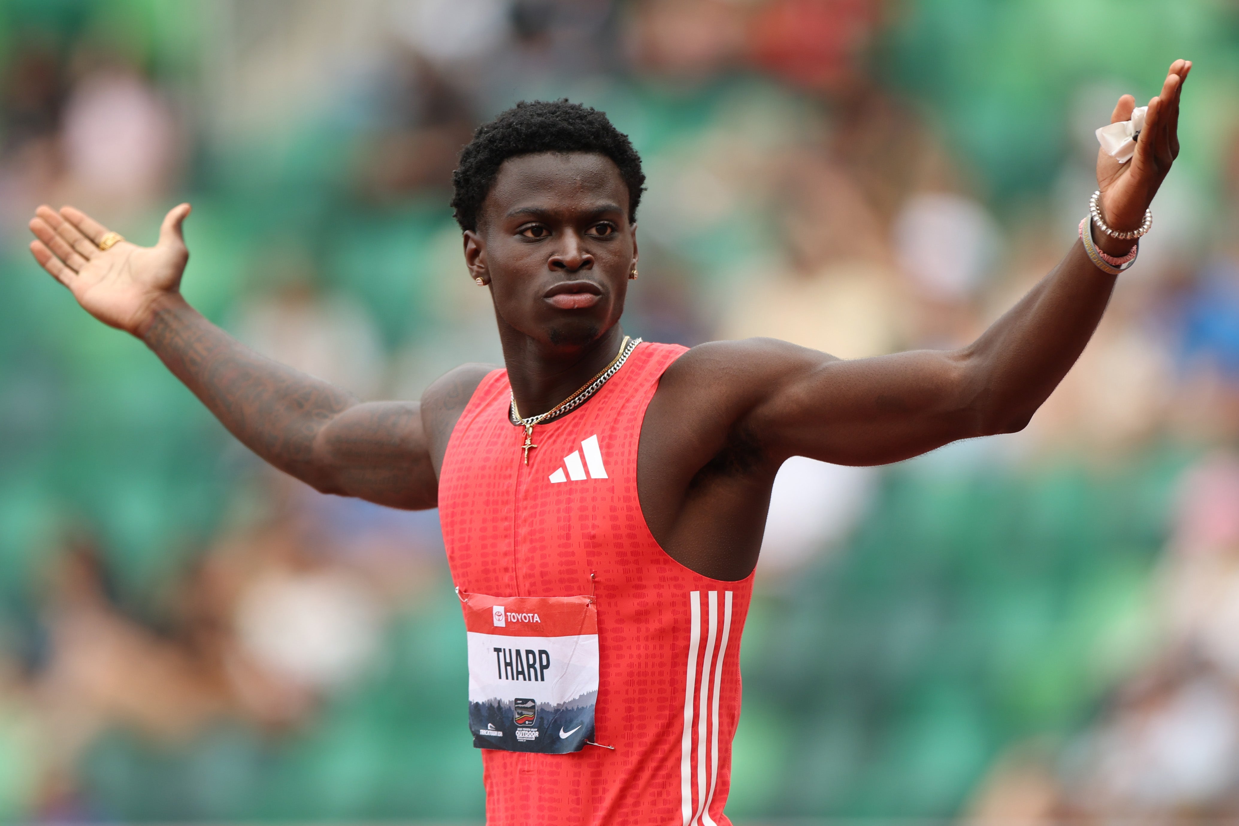 Reflecting on his unexpected achievement, Tharp told a trackside television interviewer,
