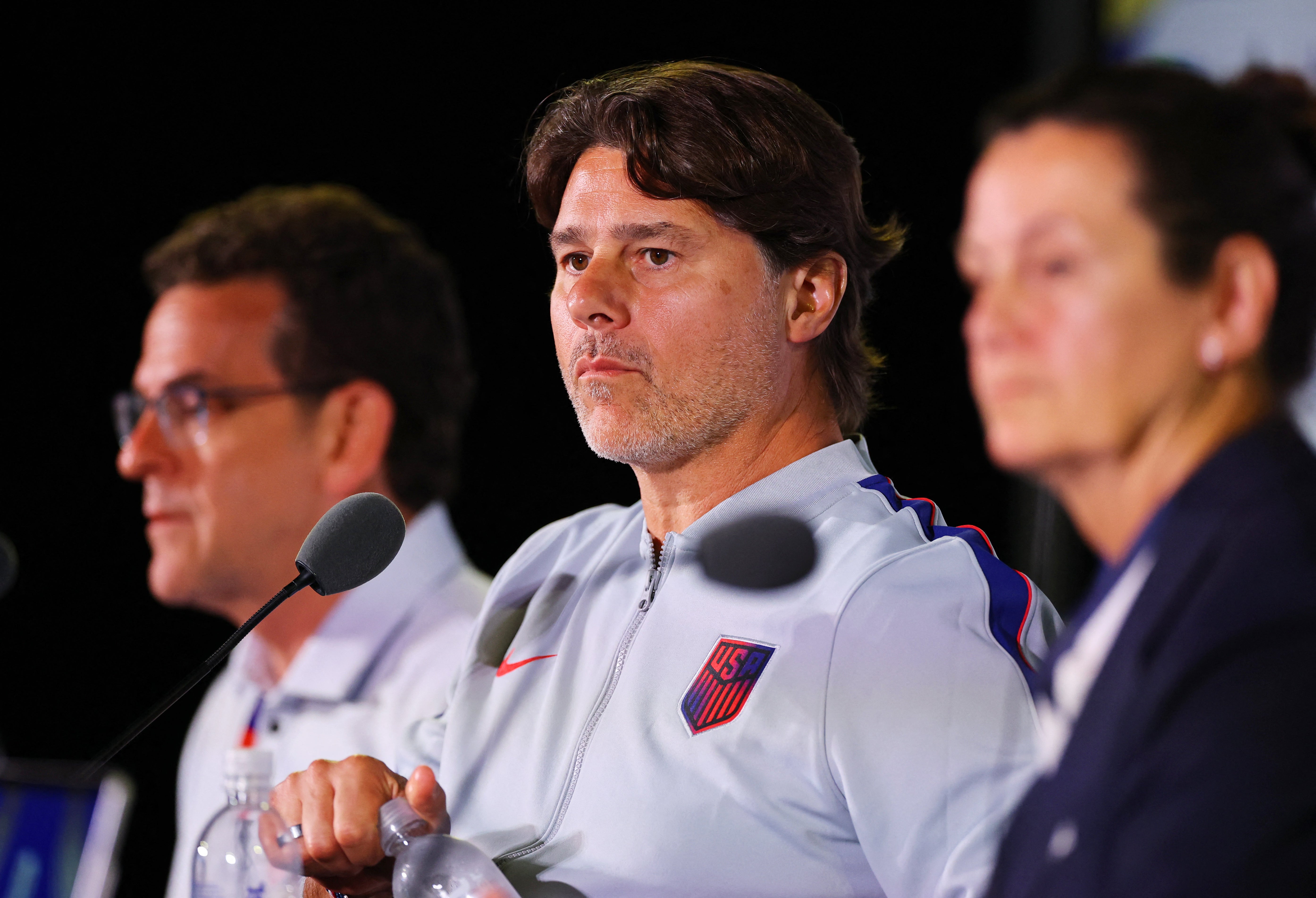 Mauricio Pochettino during media duties on Thursday (Reuters)
