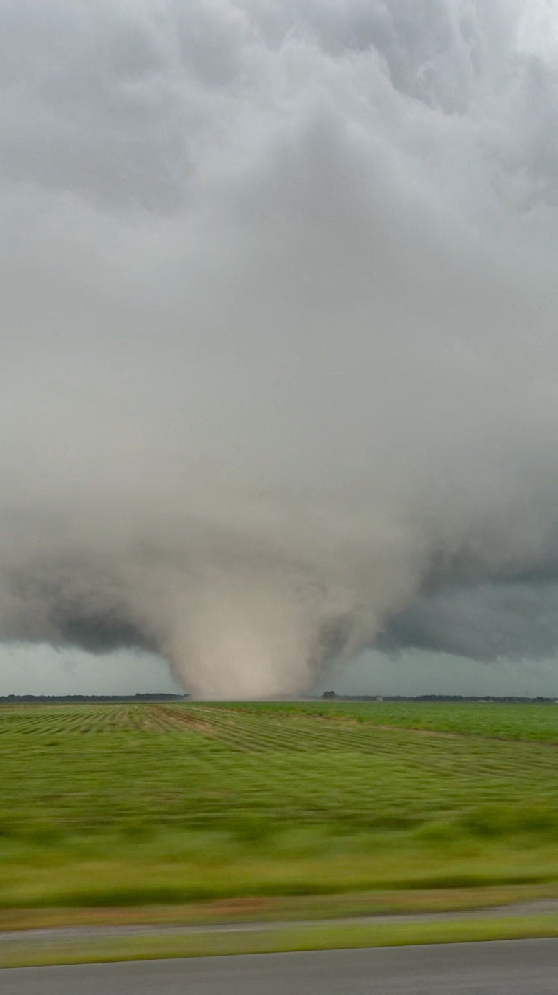 A large tornado moves through Livingston County (Reuters)