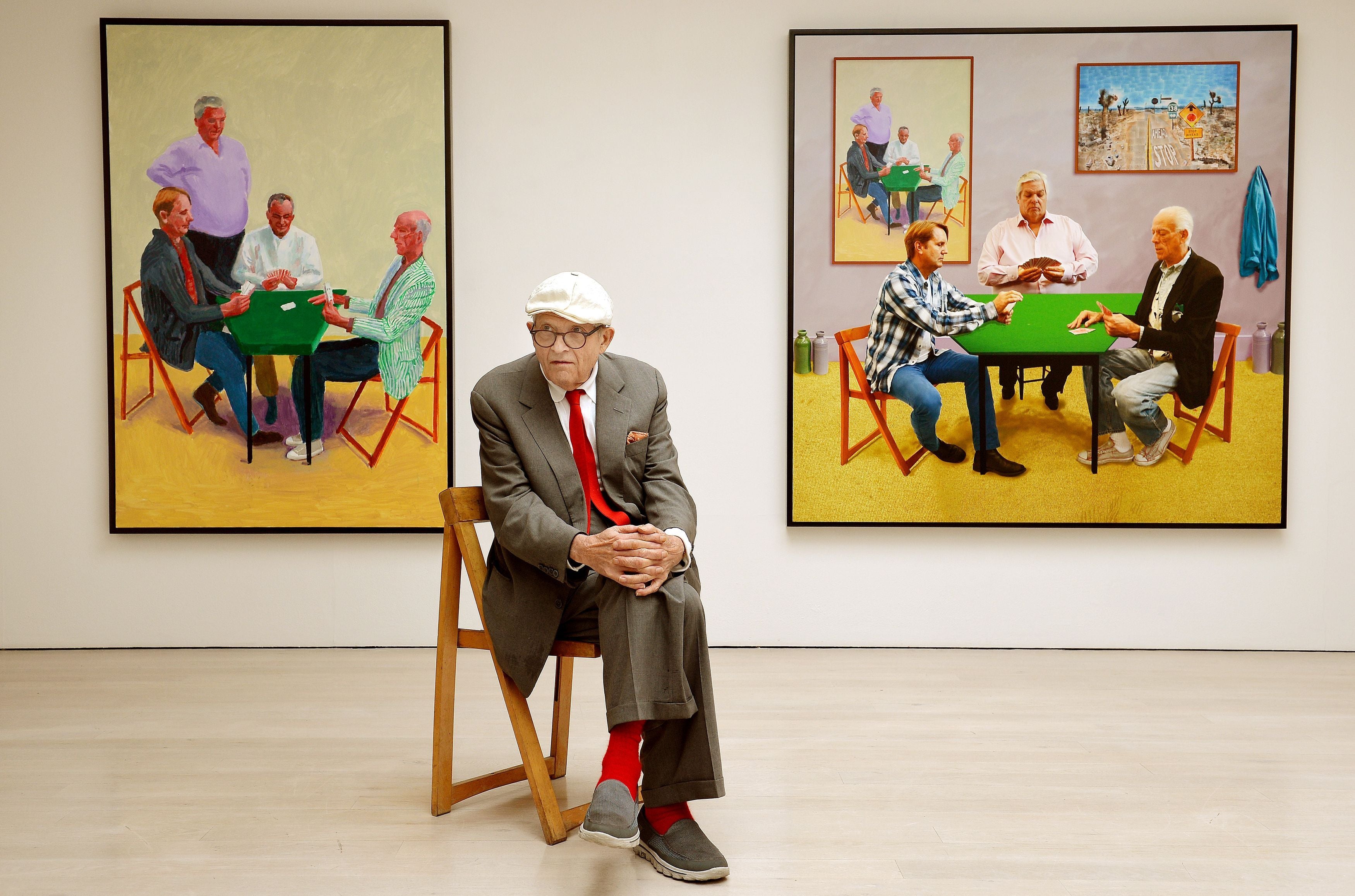 David Hockney at the launch of an exhibition of his work in 2015