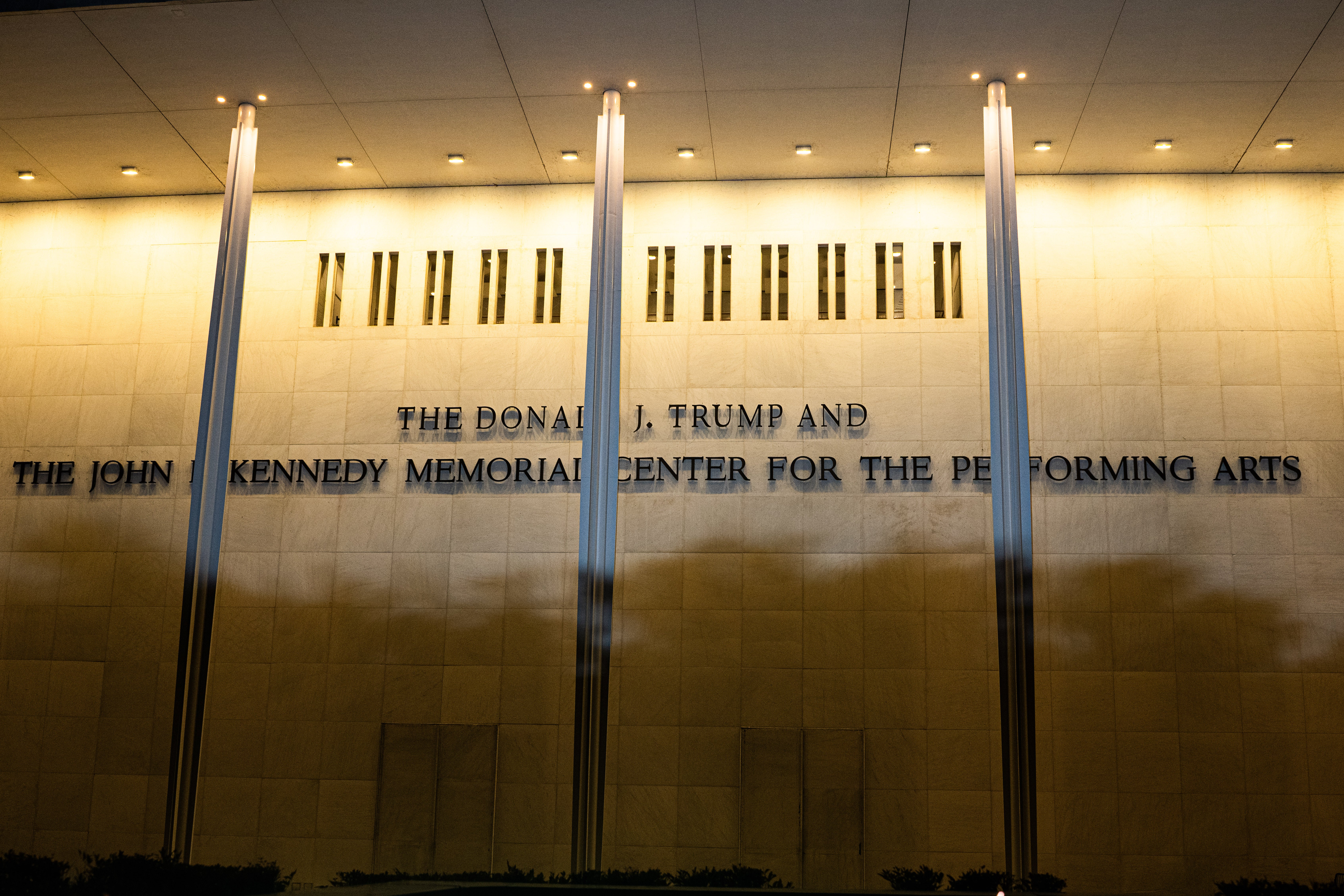 The institution’s website has already removed Trump’s name, and recent communications, including an email offering ticket packages for the June 28 Mark Twain Award for American Humor ceremony (Getty)