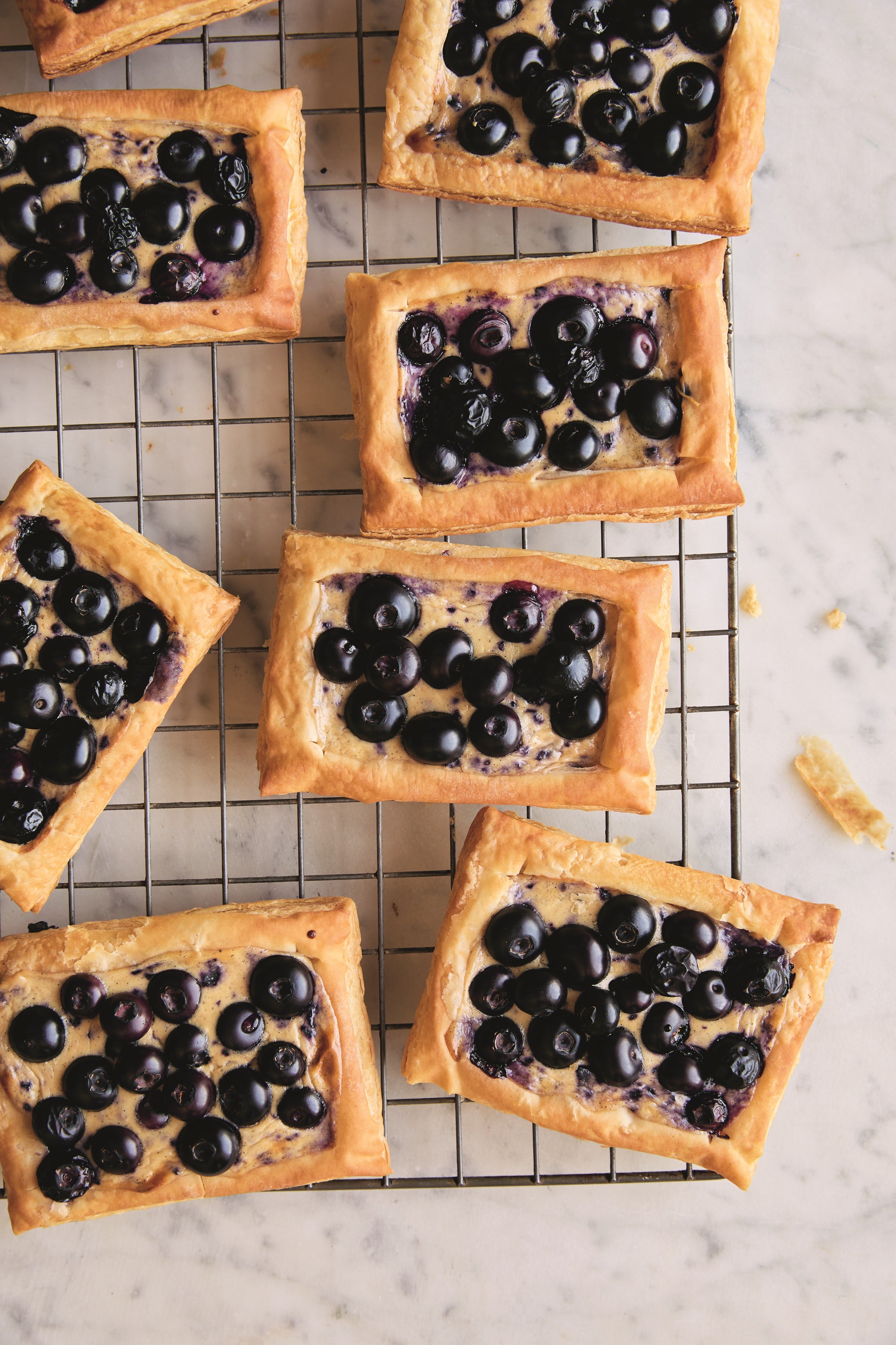 Low sugar pastries packed with blueberries and made from just six ingredients