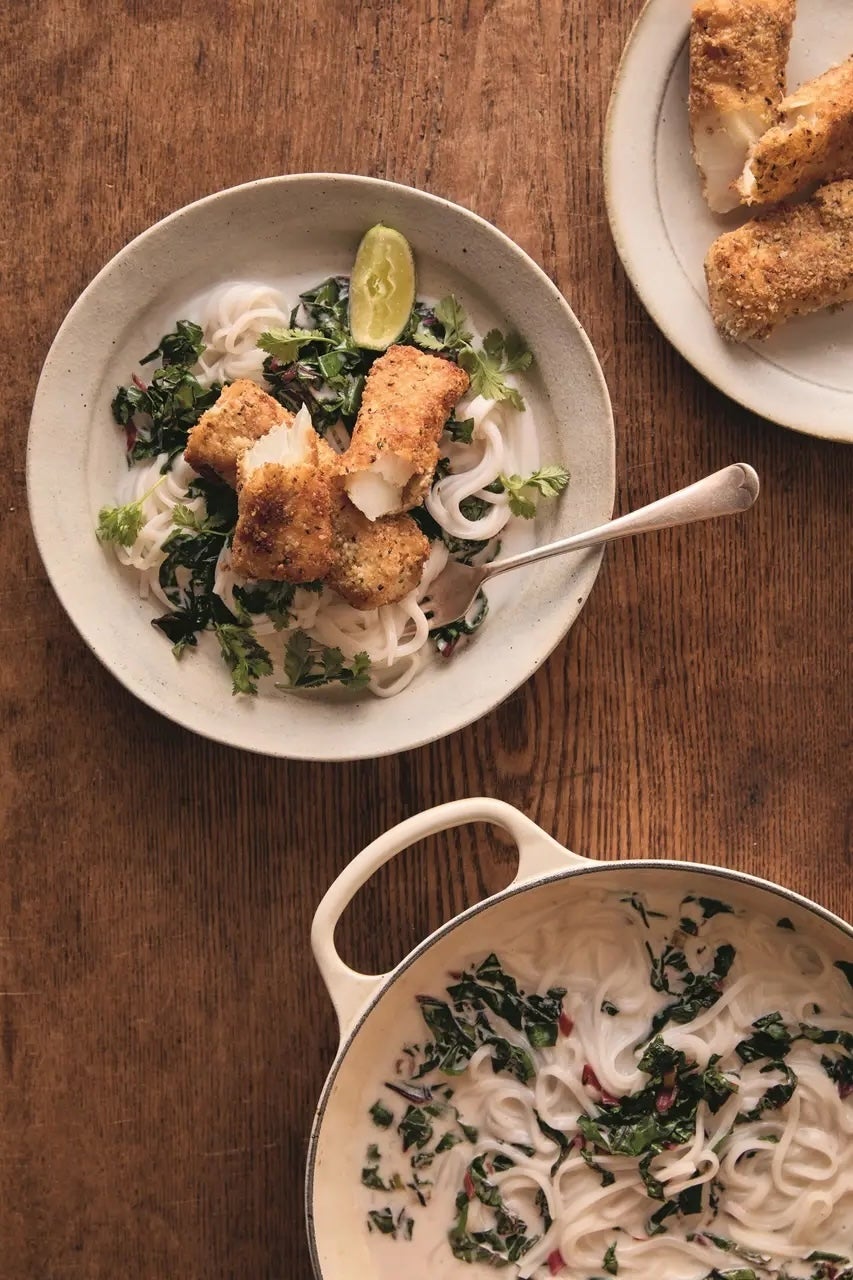 Think fish fingers grown up, with coconut, lime and plenty of goodness