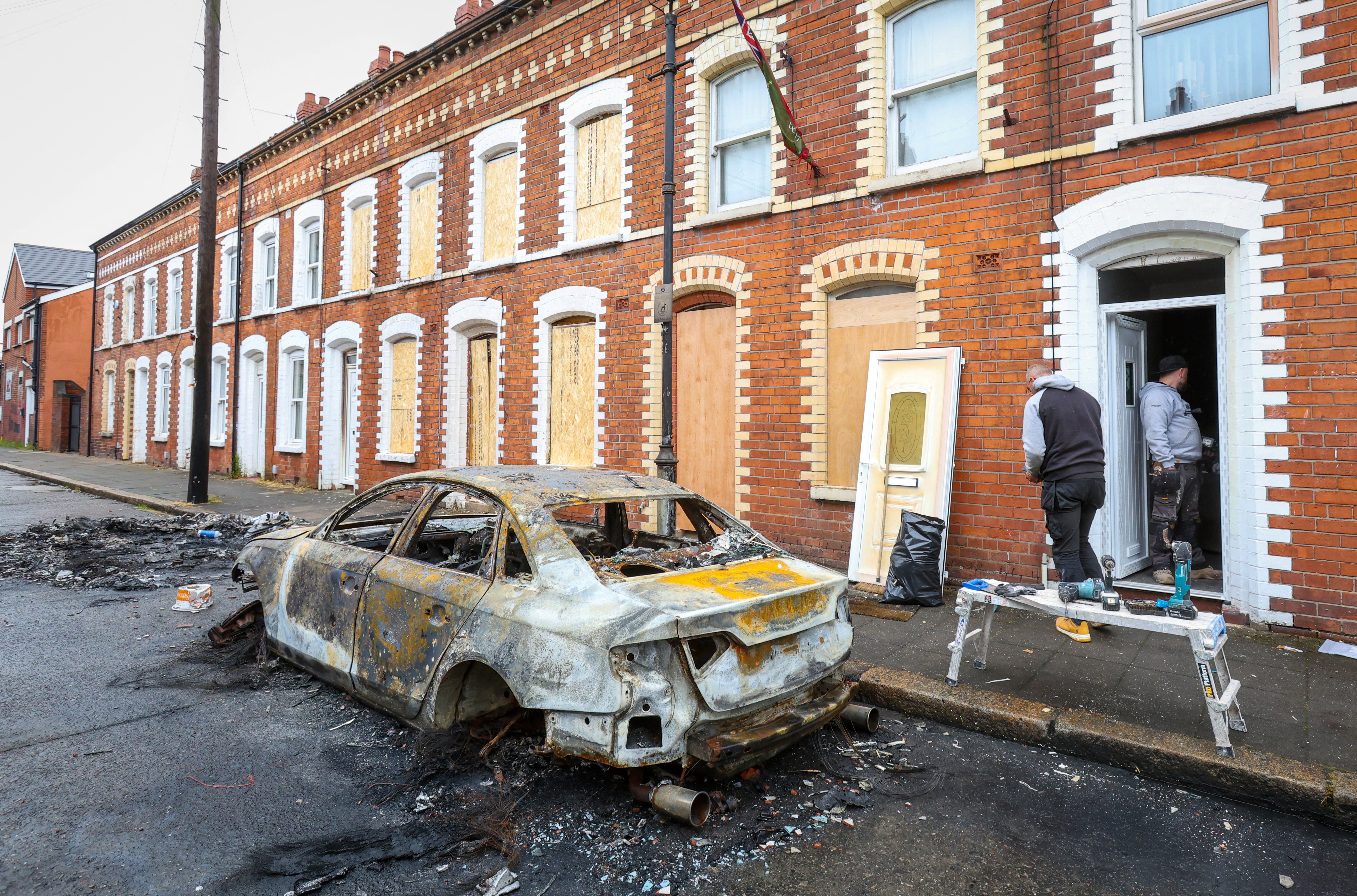 The disorder in Northern Ireland has seen homes set alight (AFP/Getty)