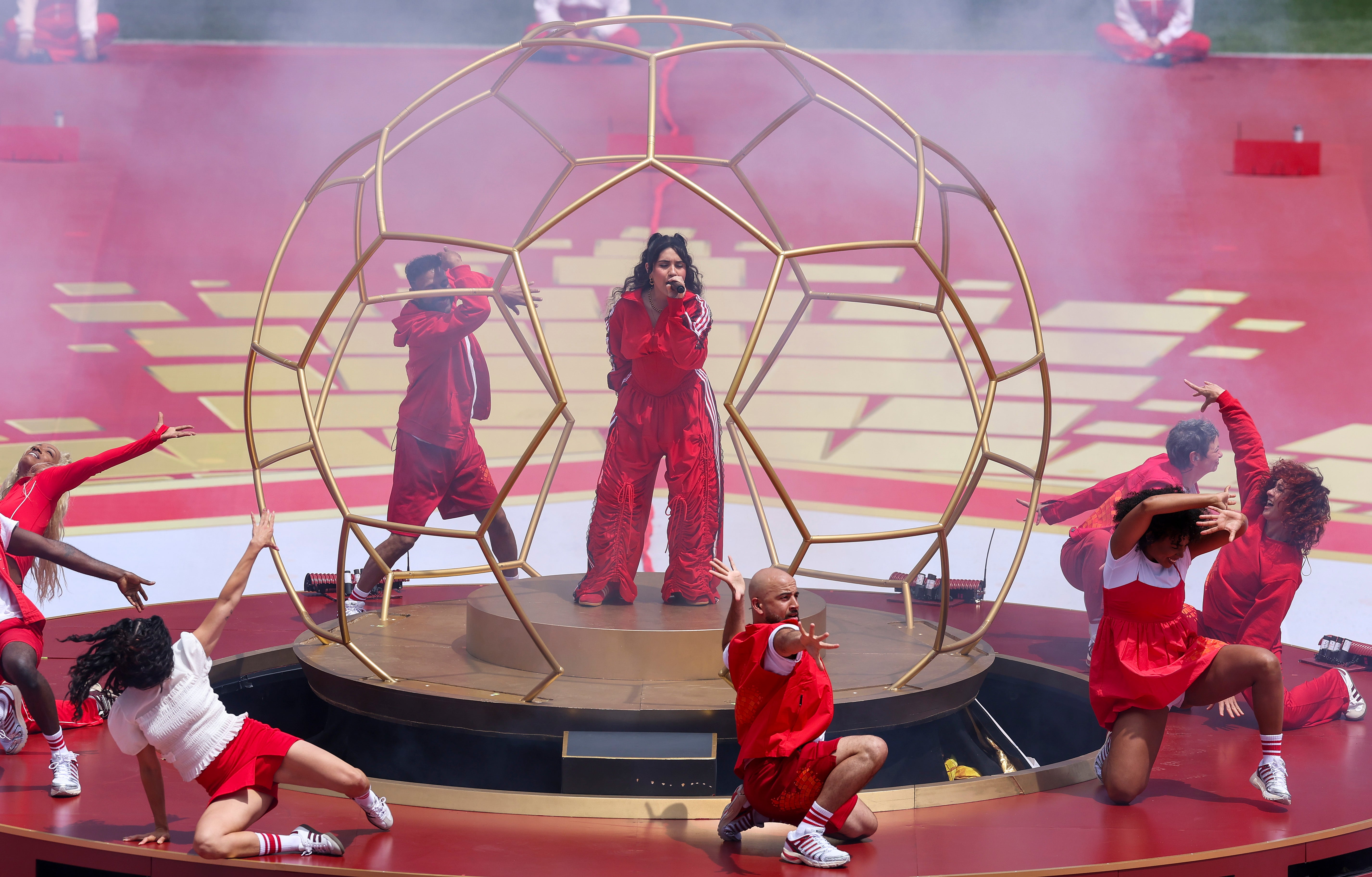 Alessia Cara performs during the Opening Ceremony before the FIFA World Cup 2026 Group B match between Canada and Bosnia and Herzegovina at Toronto Stadium