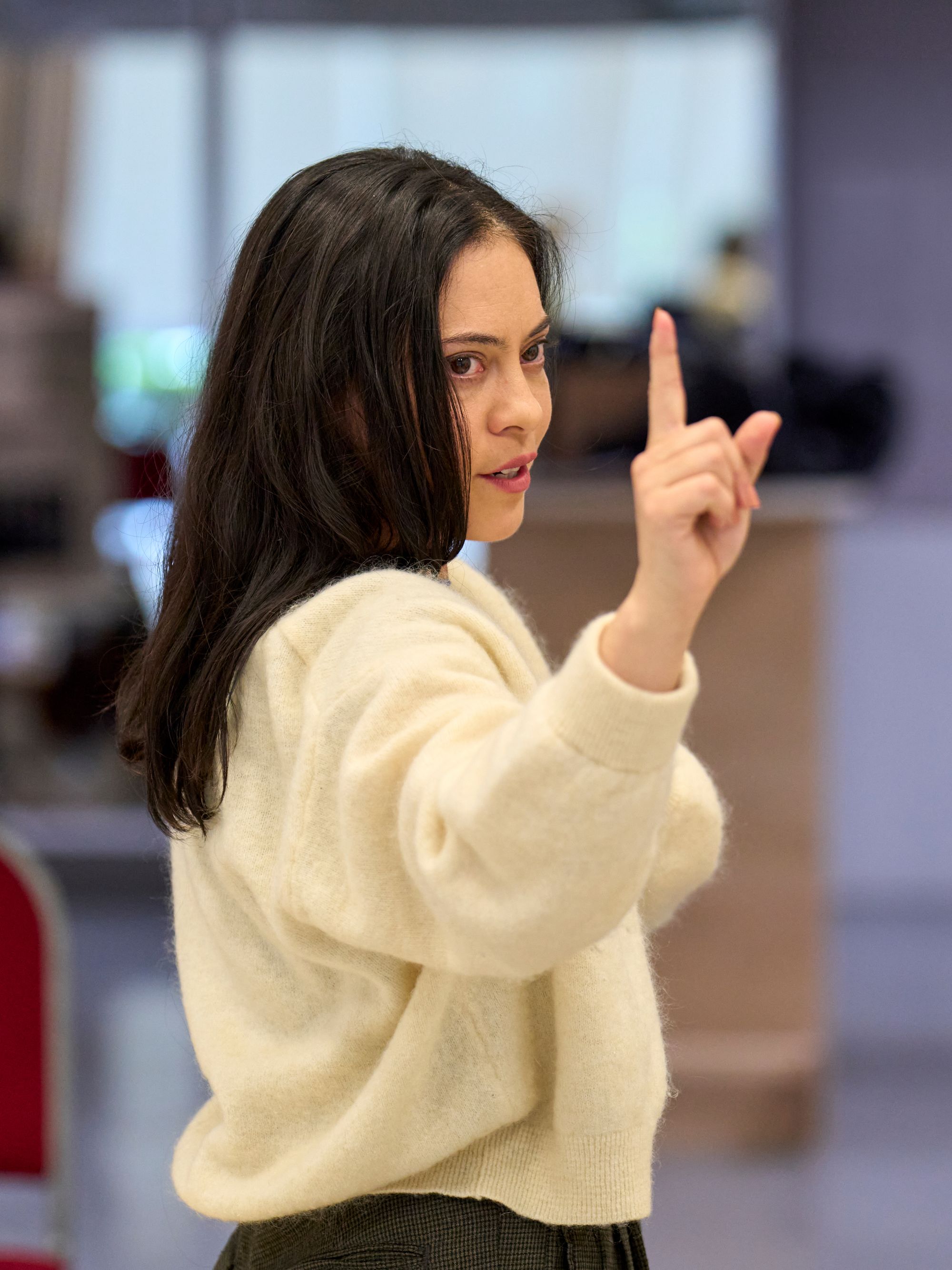Sales shark: Salazar in rehearsals for ‘Glengarry Glen Ross’