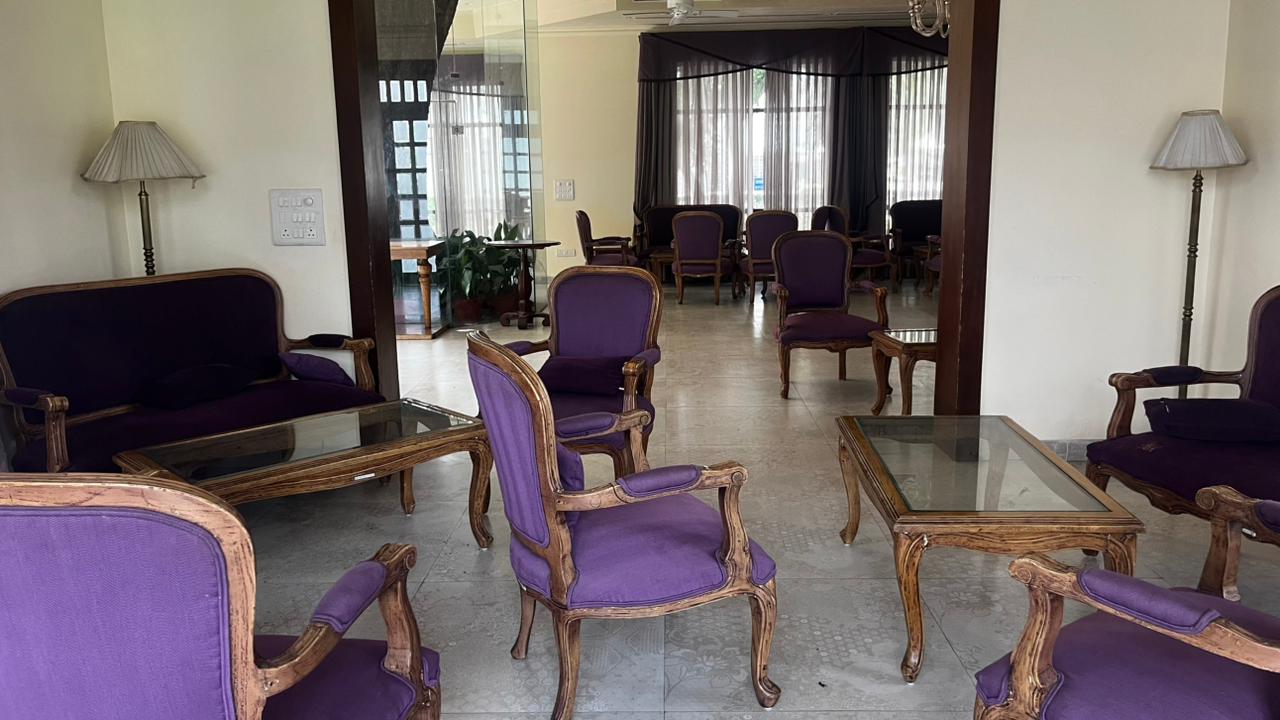 Furniture inside ‘Jamun’, a restaurant at Delhi Gymkhana Club
