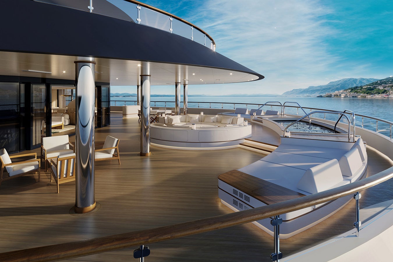 The residential suites aboard Four Seasons II will look out onto the water (Four Seasons Yachts)