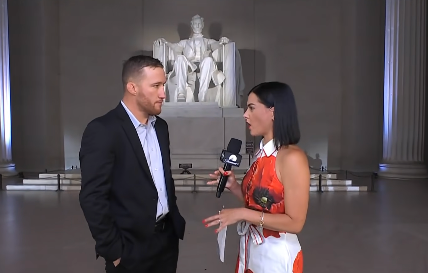 Justin Gaethje interviewed by Megan Olivi (UFC / YouTube)