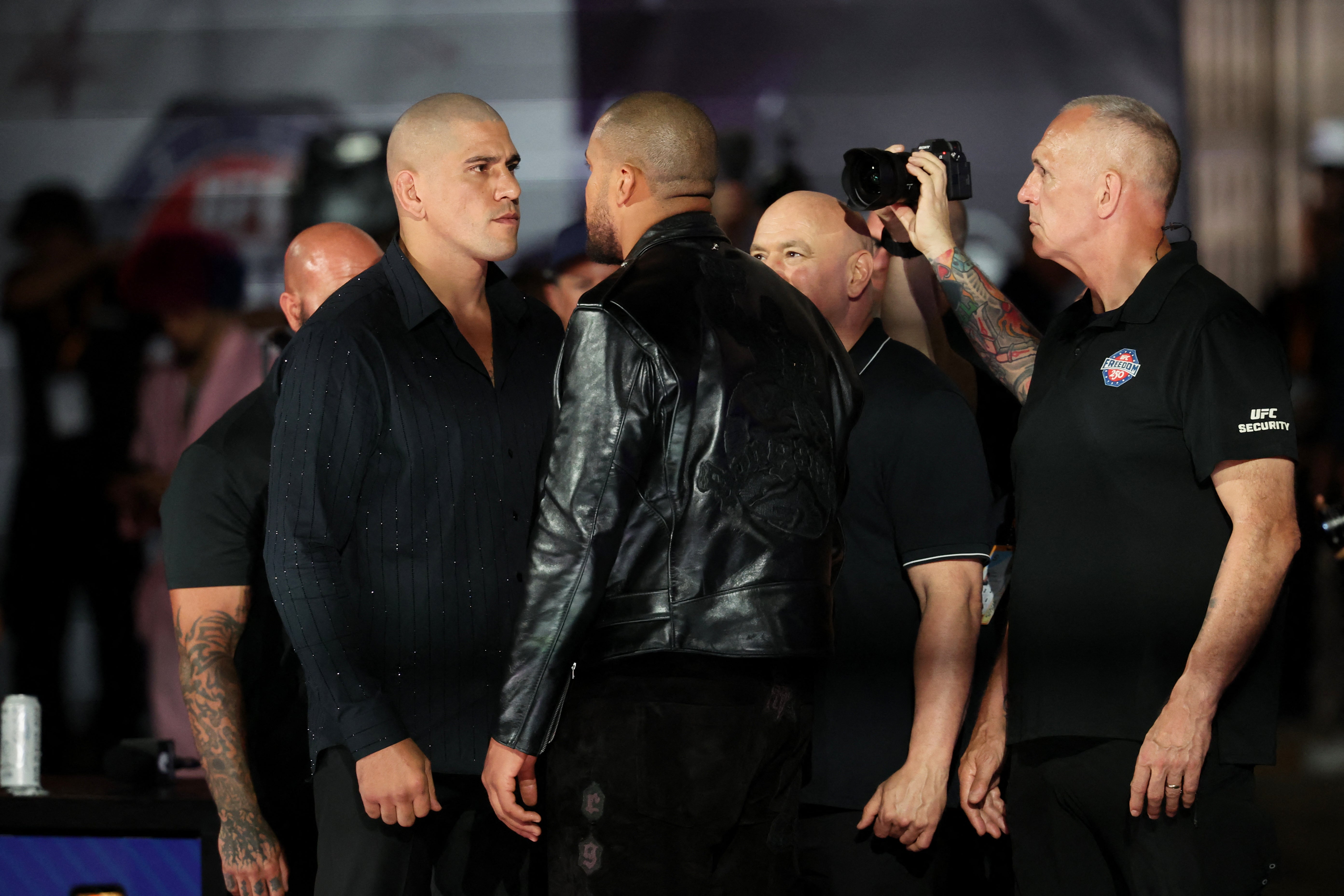 Pereira facing off with Ciryl Gane (Reuters)