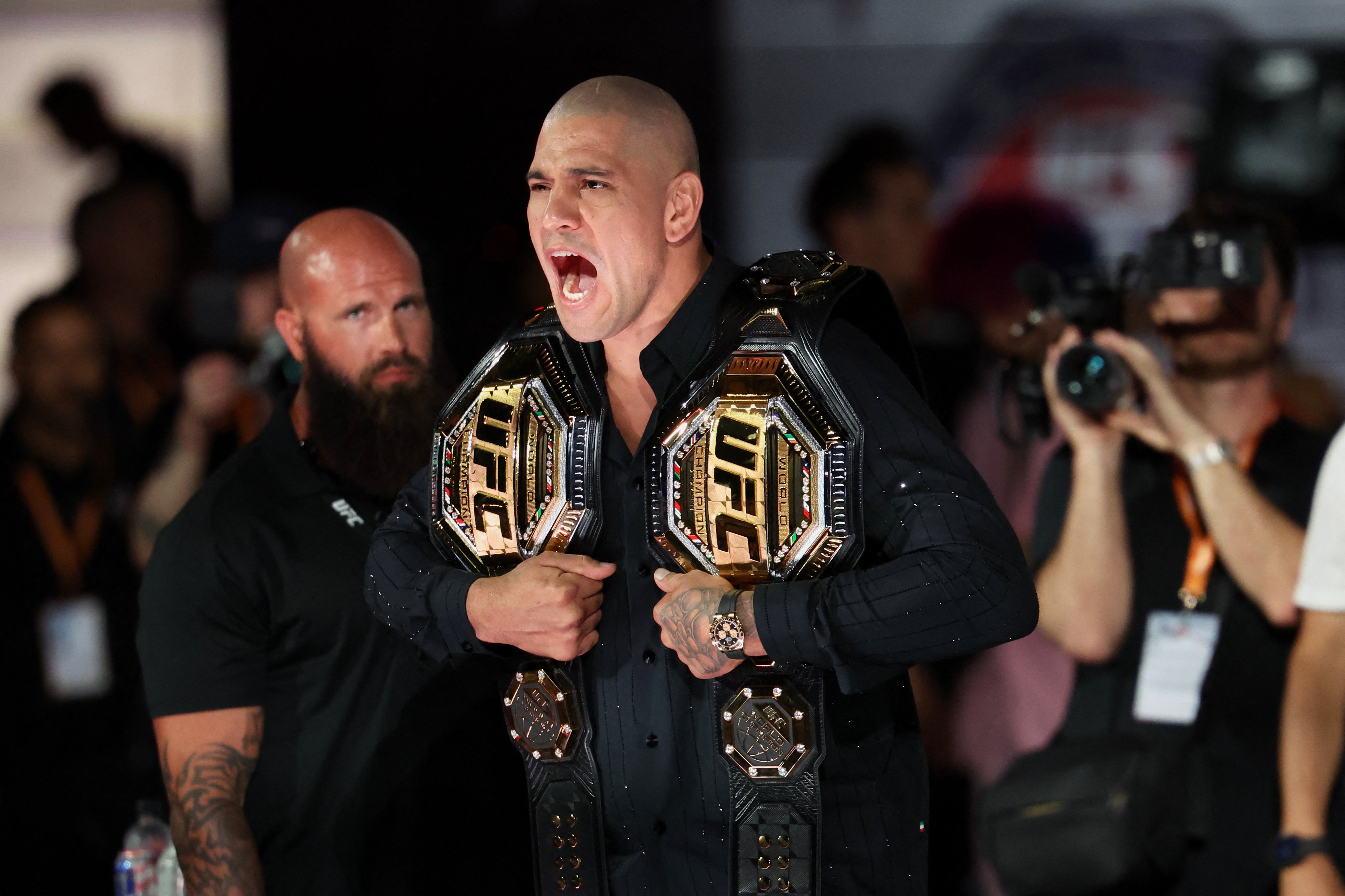 Alex Pereira will aim to steal the show on Sunday, as he so often does in his fights (Reuters)
