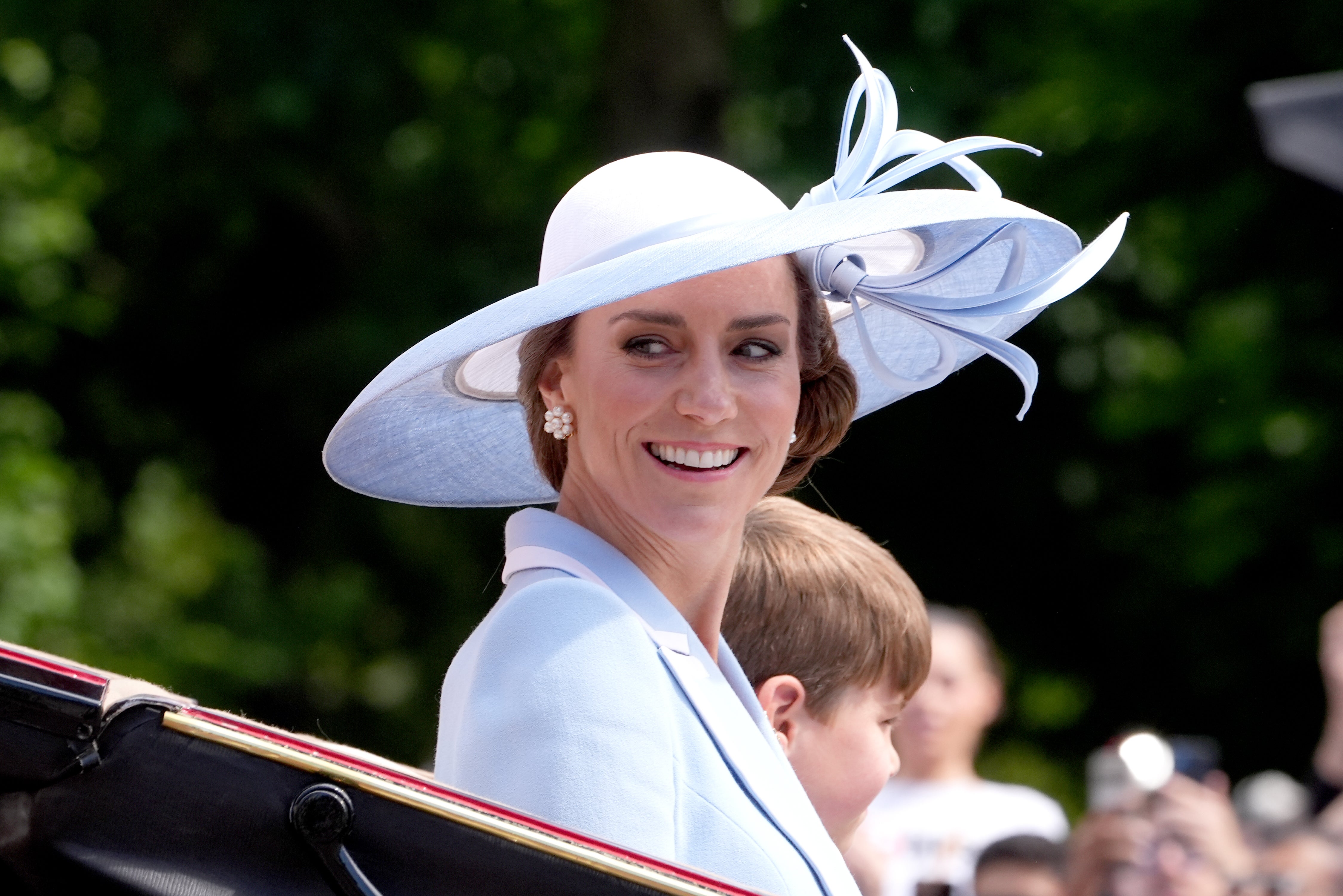 The Princess of Wales and Prince Louis in the Ascot Landau carriage (PA)