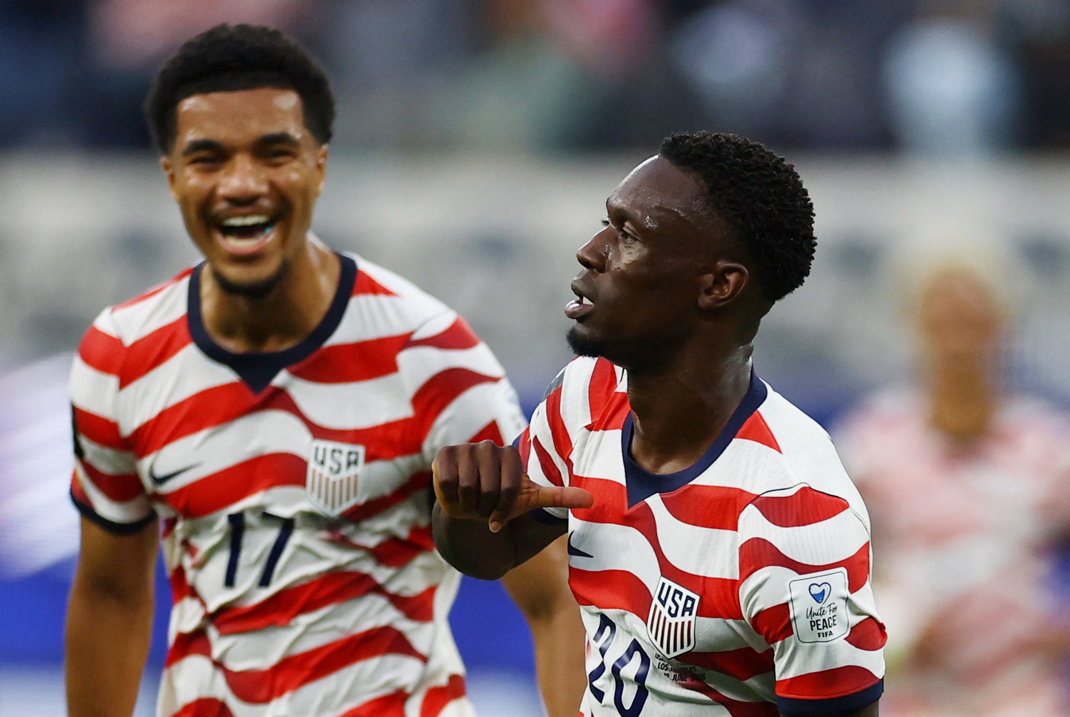 Folarin Balogun scored twice in the USA's opener against Paraguay