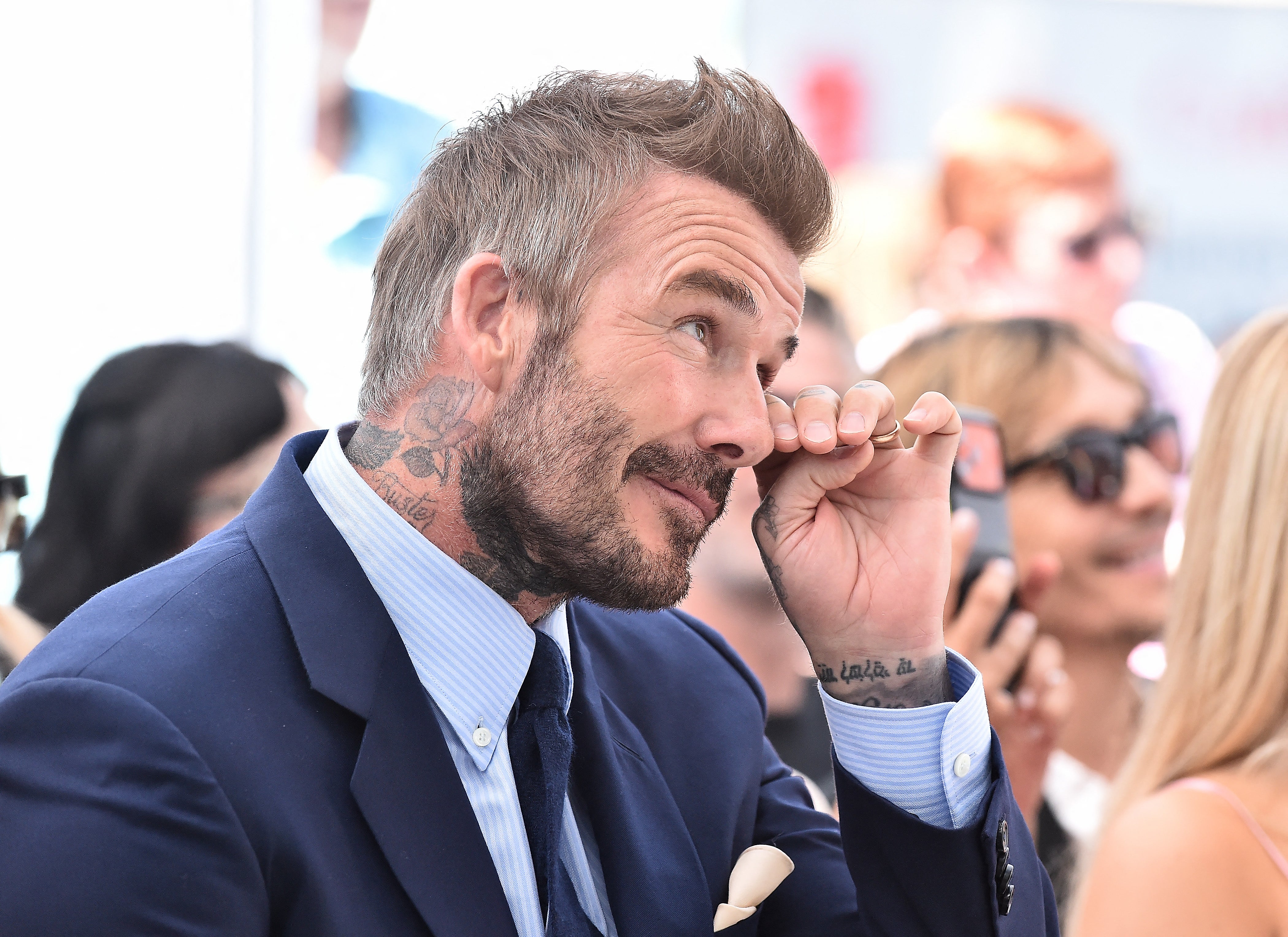 David Beckham did not answer questions on Brooklyn on Friday