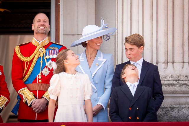 Prince Louis steals show at Red Arrows flypast for Trooping the Colour