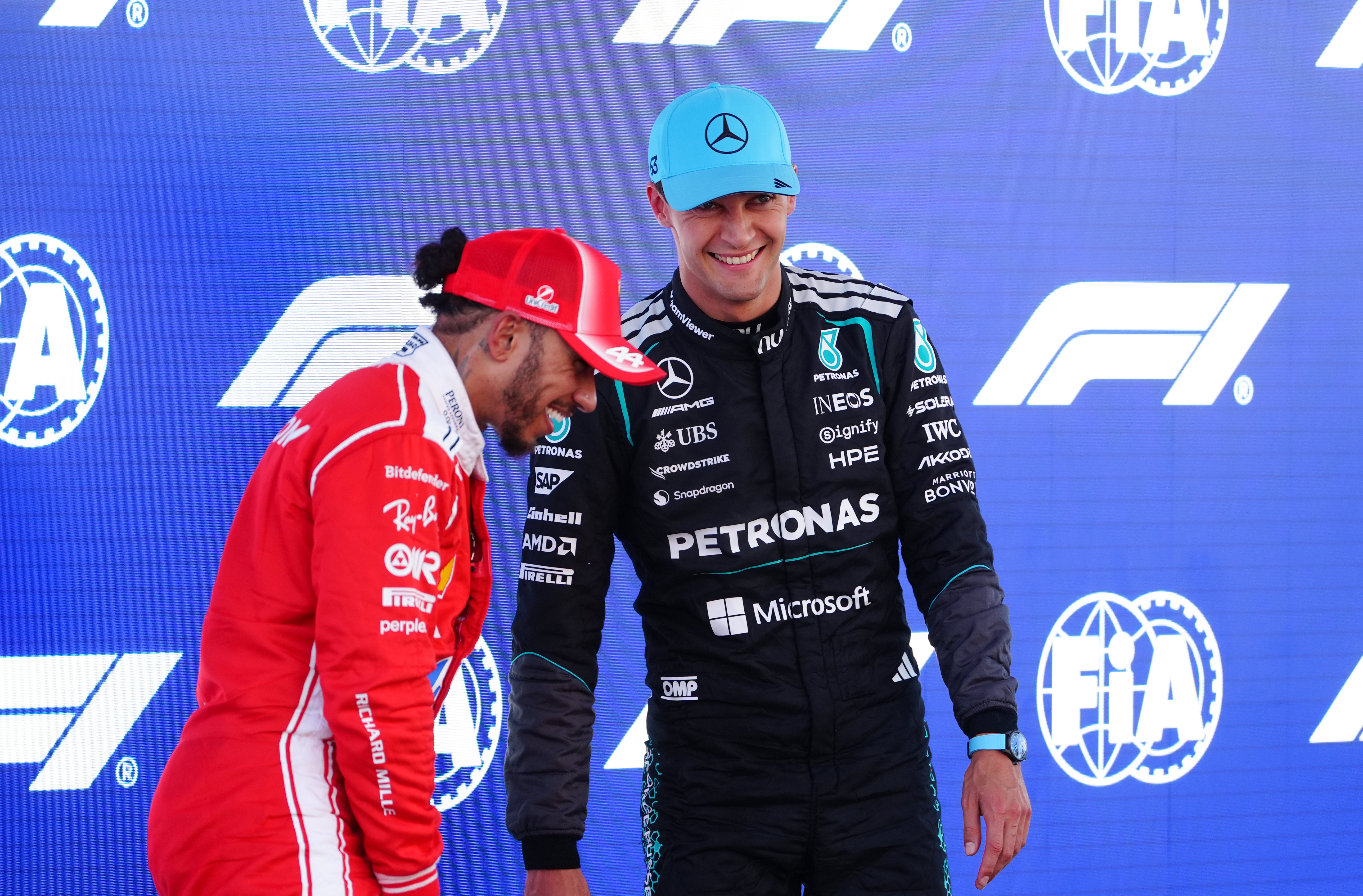 Hamilton missed out on pole to George Russell