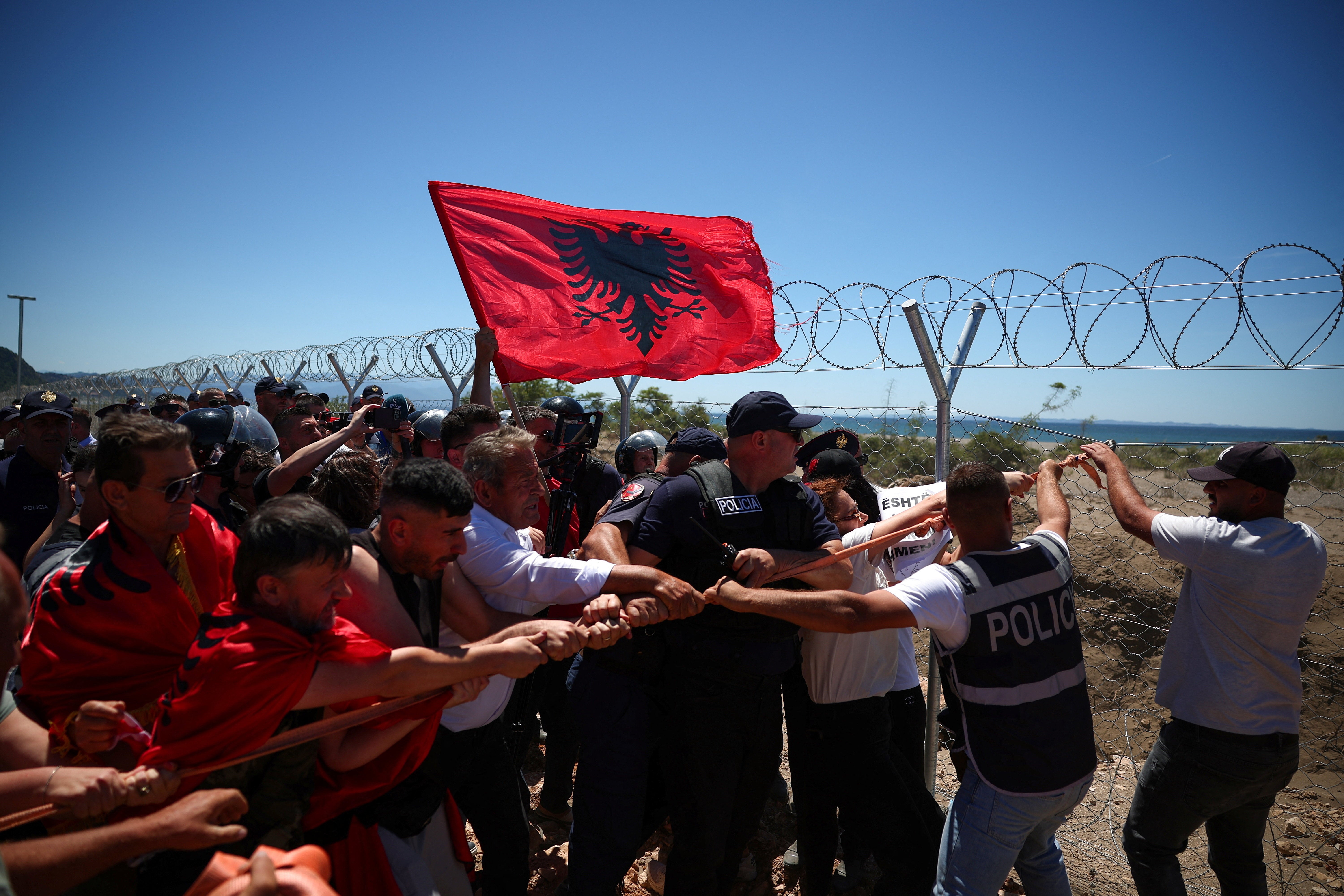 Protesters tear down Jared Kushner linked Albania development site fences