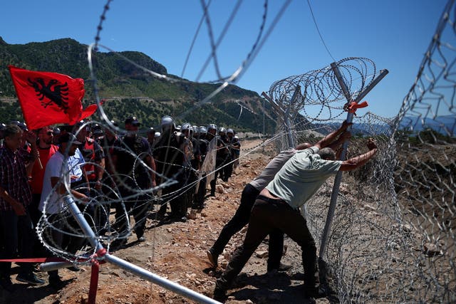 protesters-tear-down-jared-kushner-linked-albania-development-site