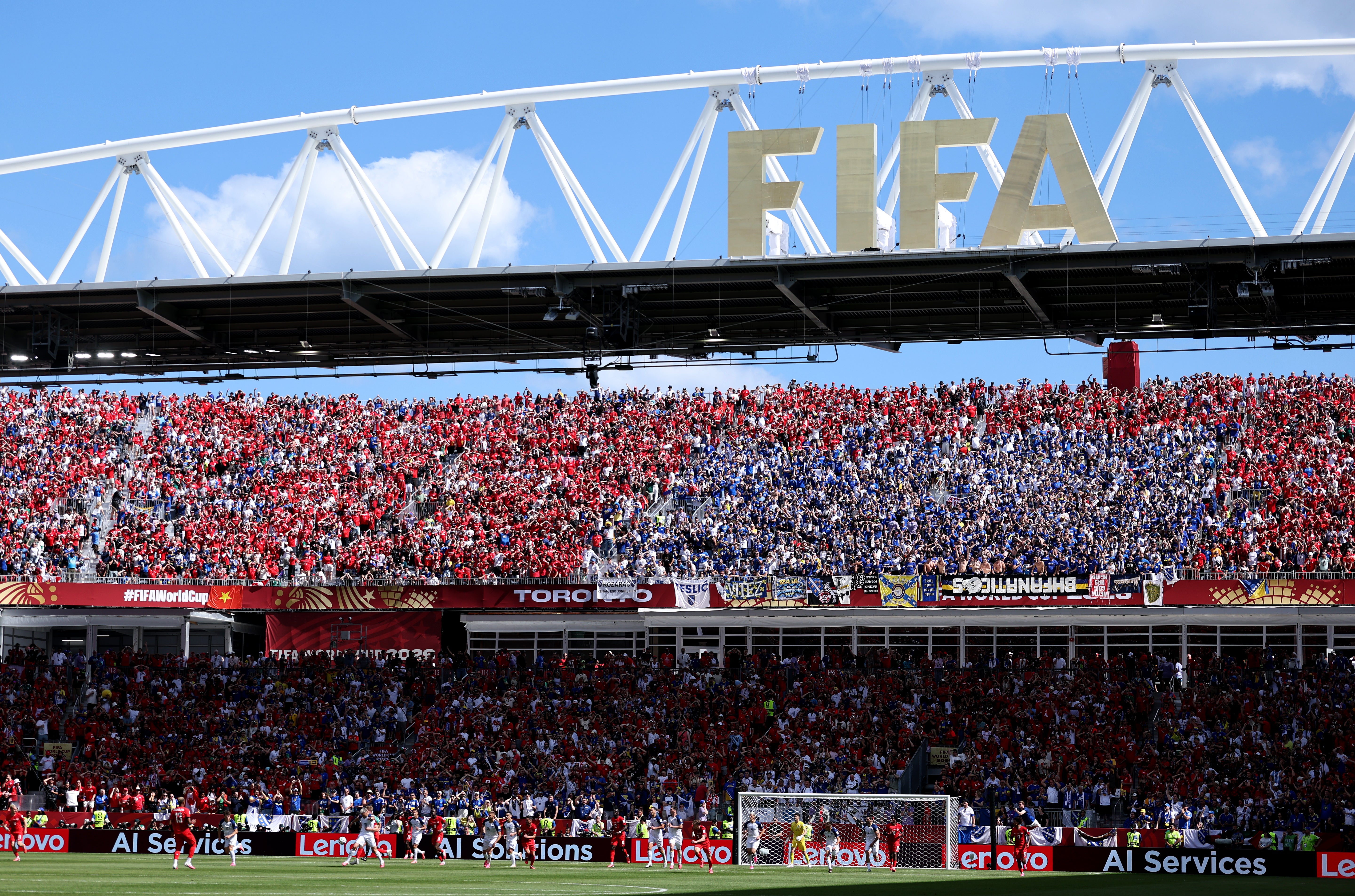 Two fans were arrested at Friday's match