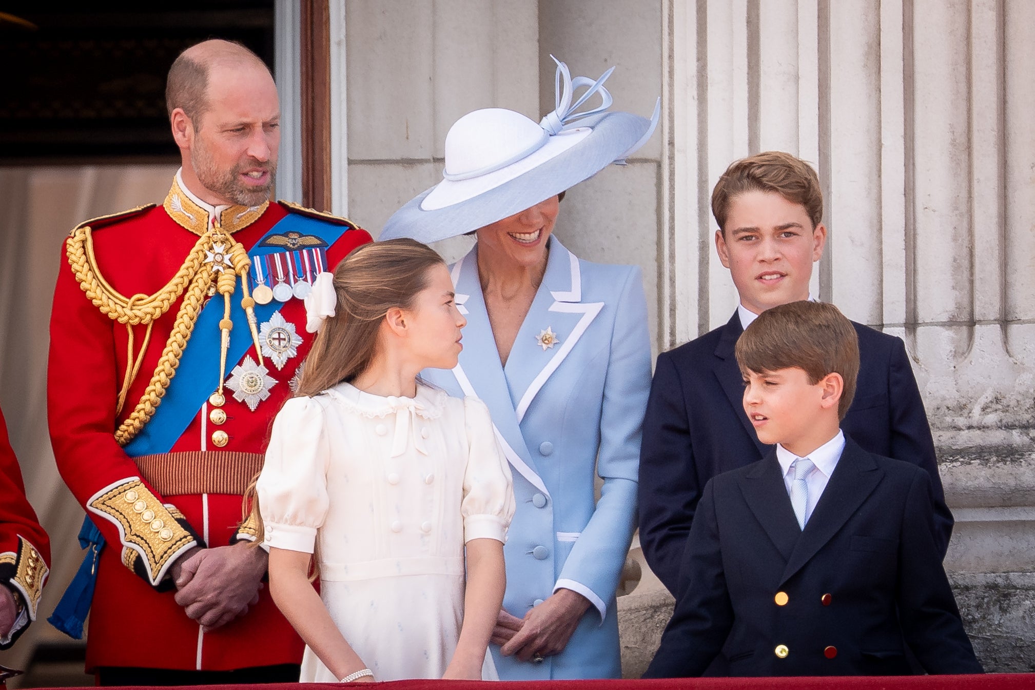 Kate wore baby blue for Trooping the Colour (PA)