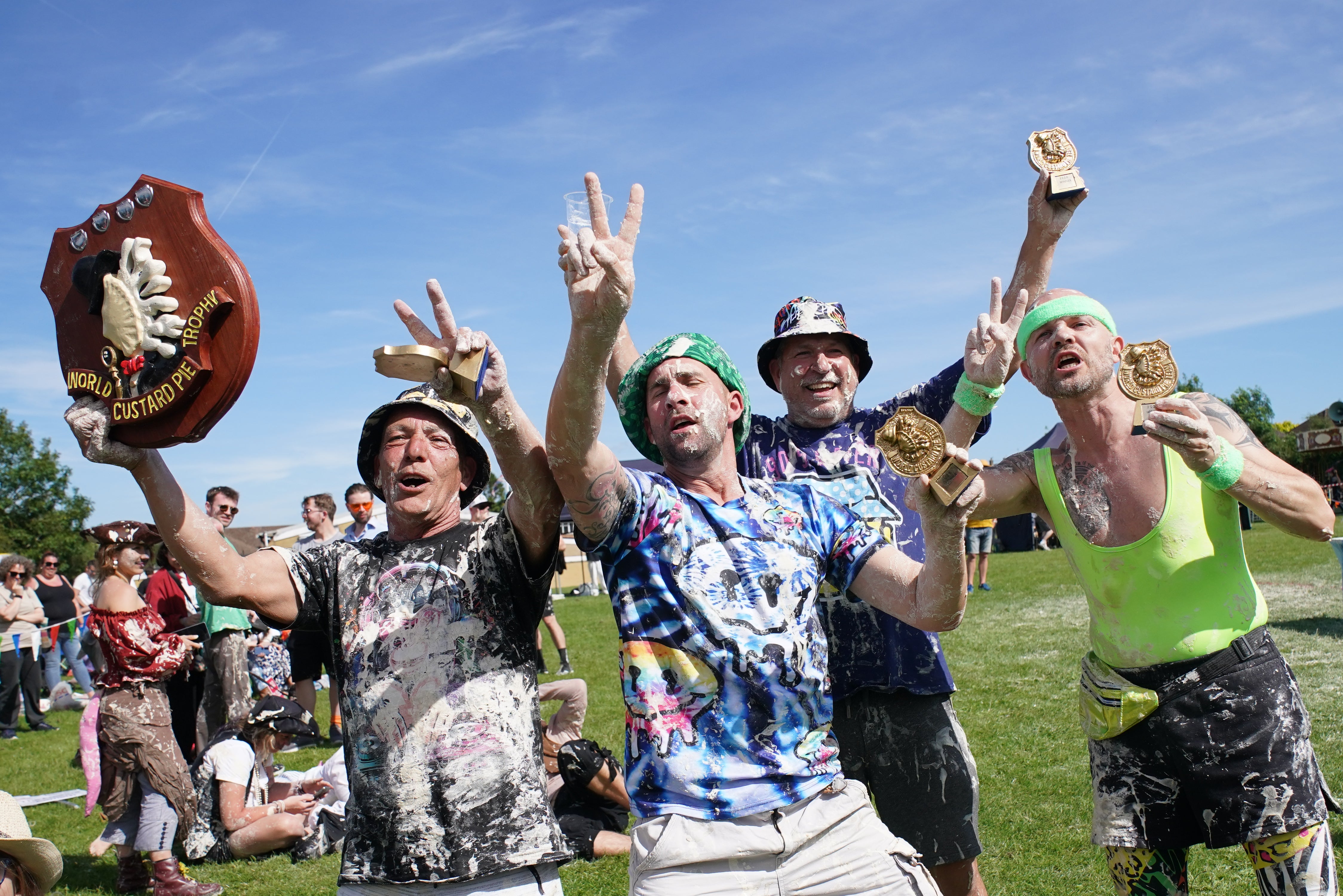 Hundreds flock to Kent for chaotic World Custard Pie Championships
