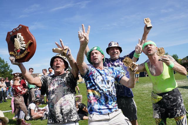 Hundreds flock to Kent for chaotic World Custard Pie Championships