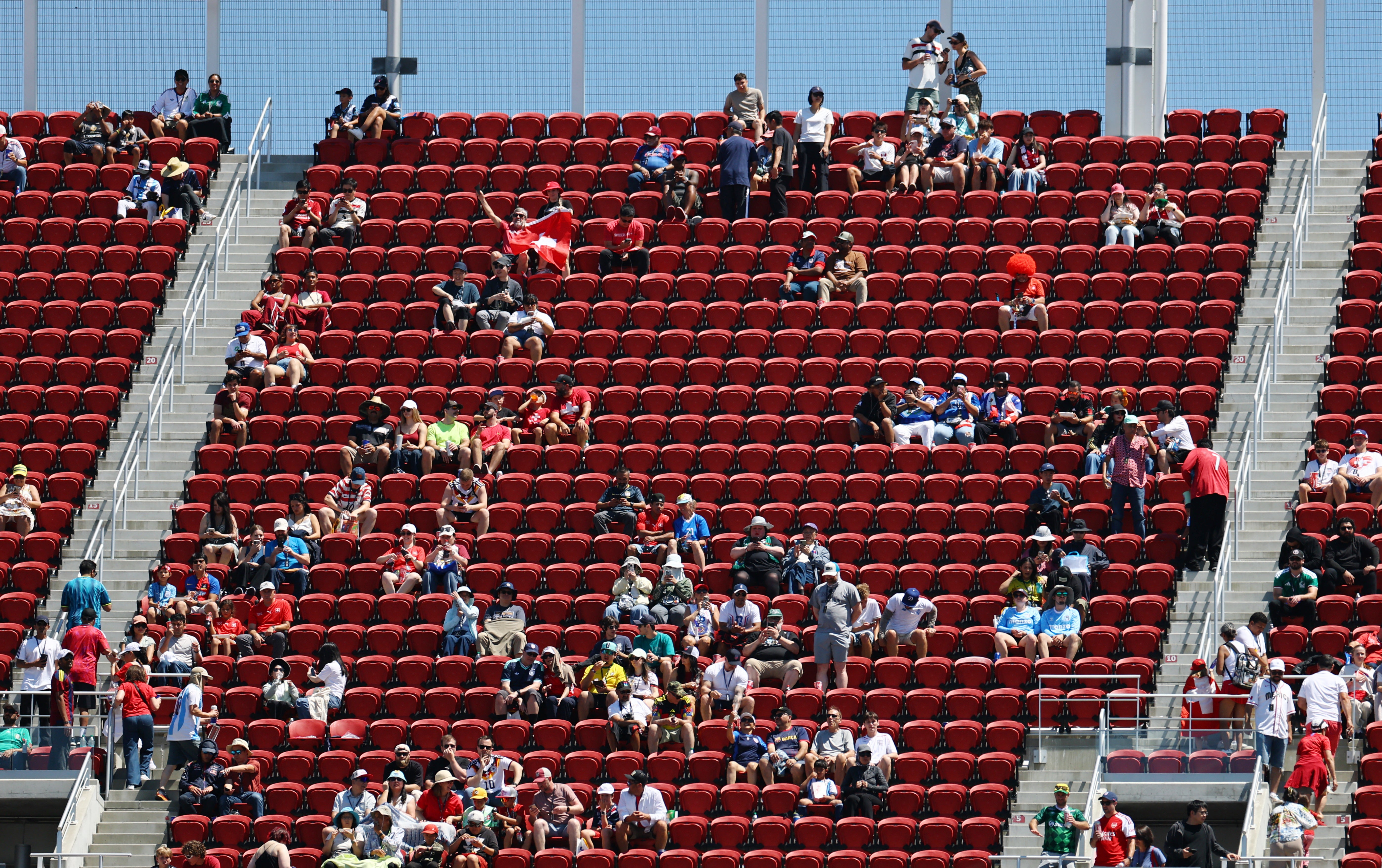 Seats were also slow to fill before the match