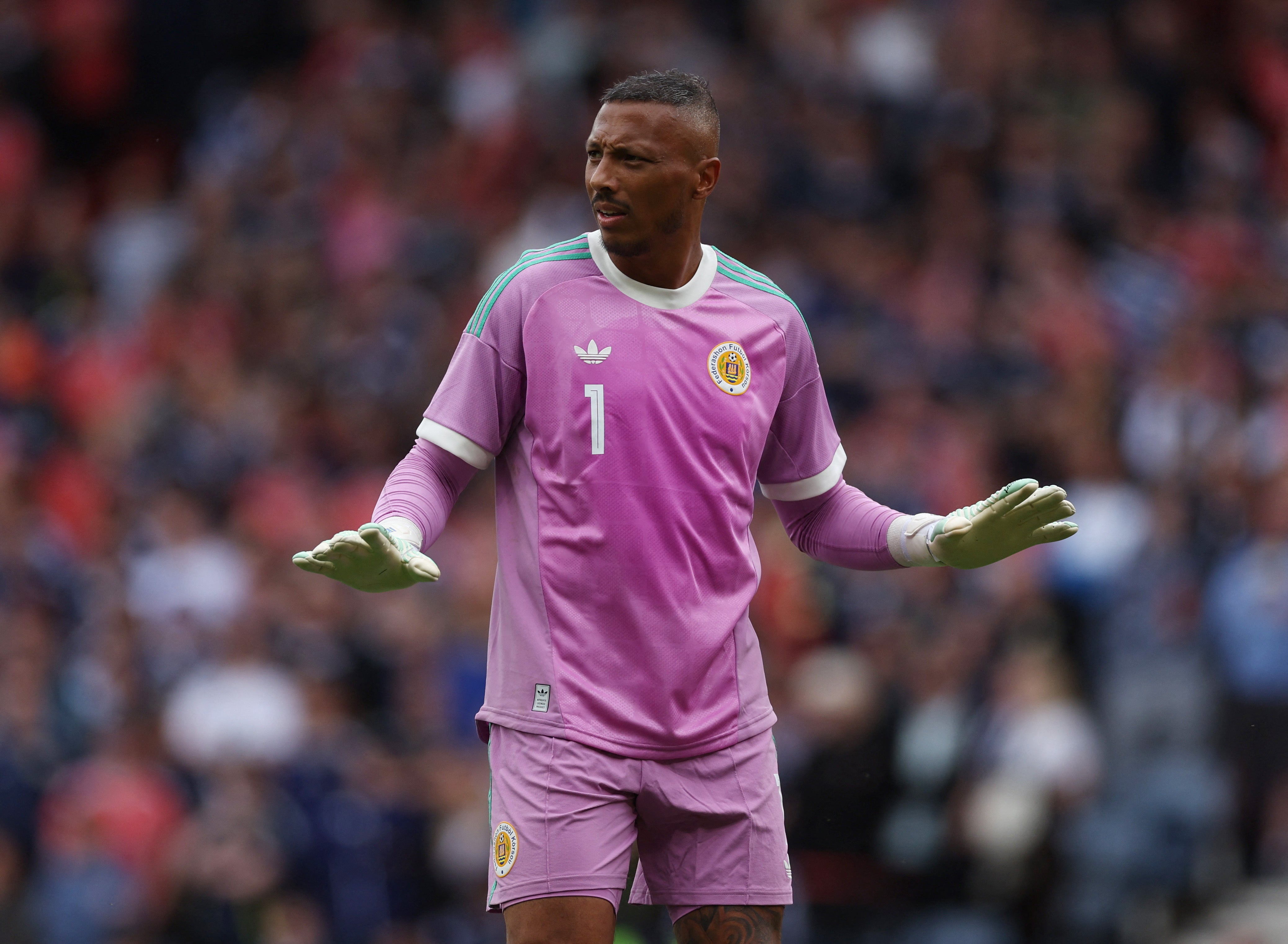 Curacao goalkeeper Eloy Room (Reuters)