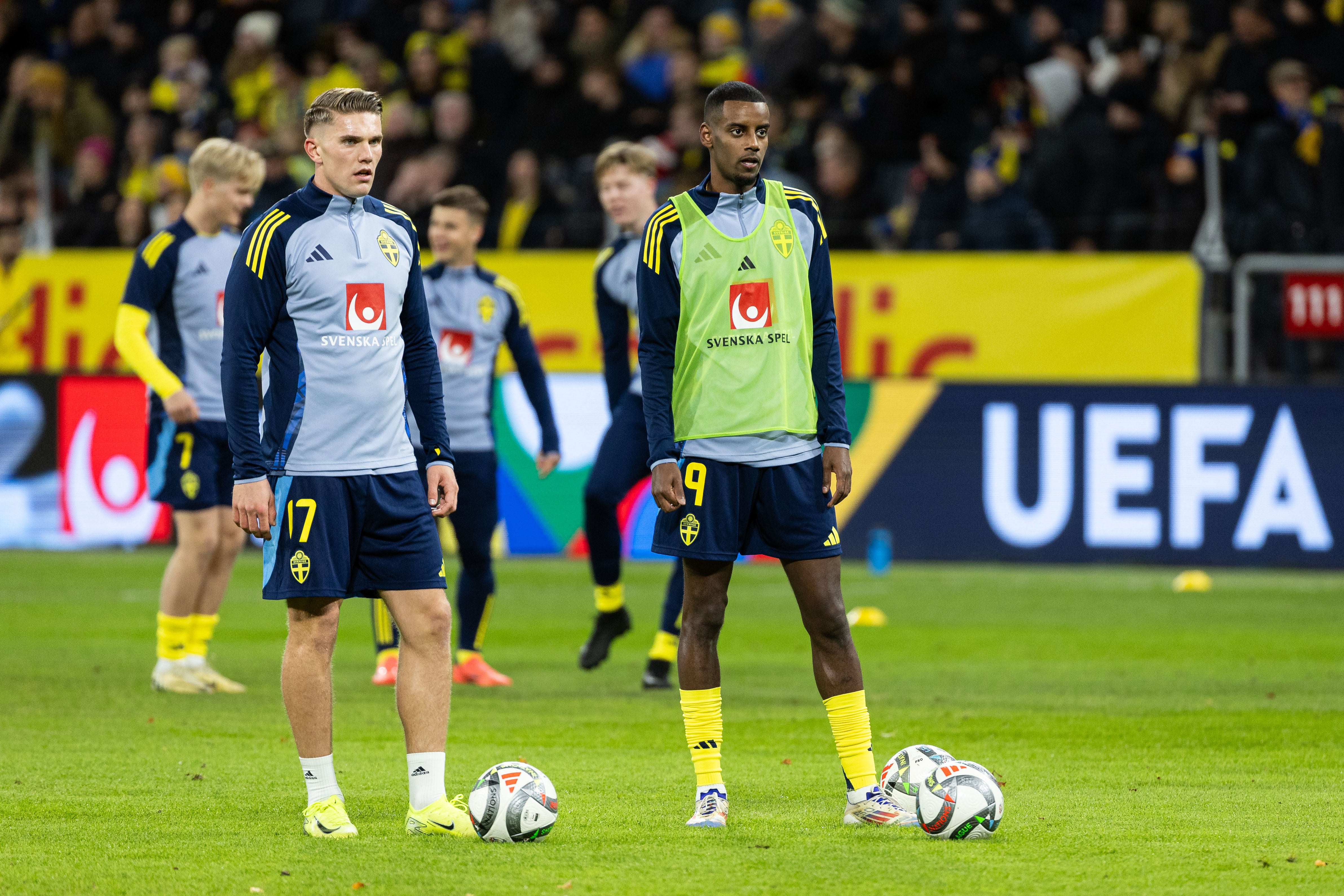 Sweden's star attacking duo together in the warm-up
