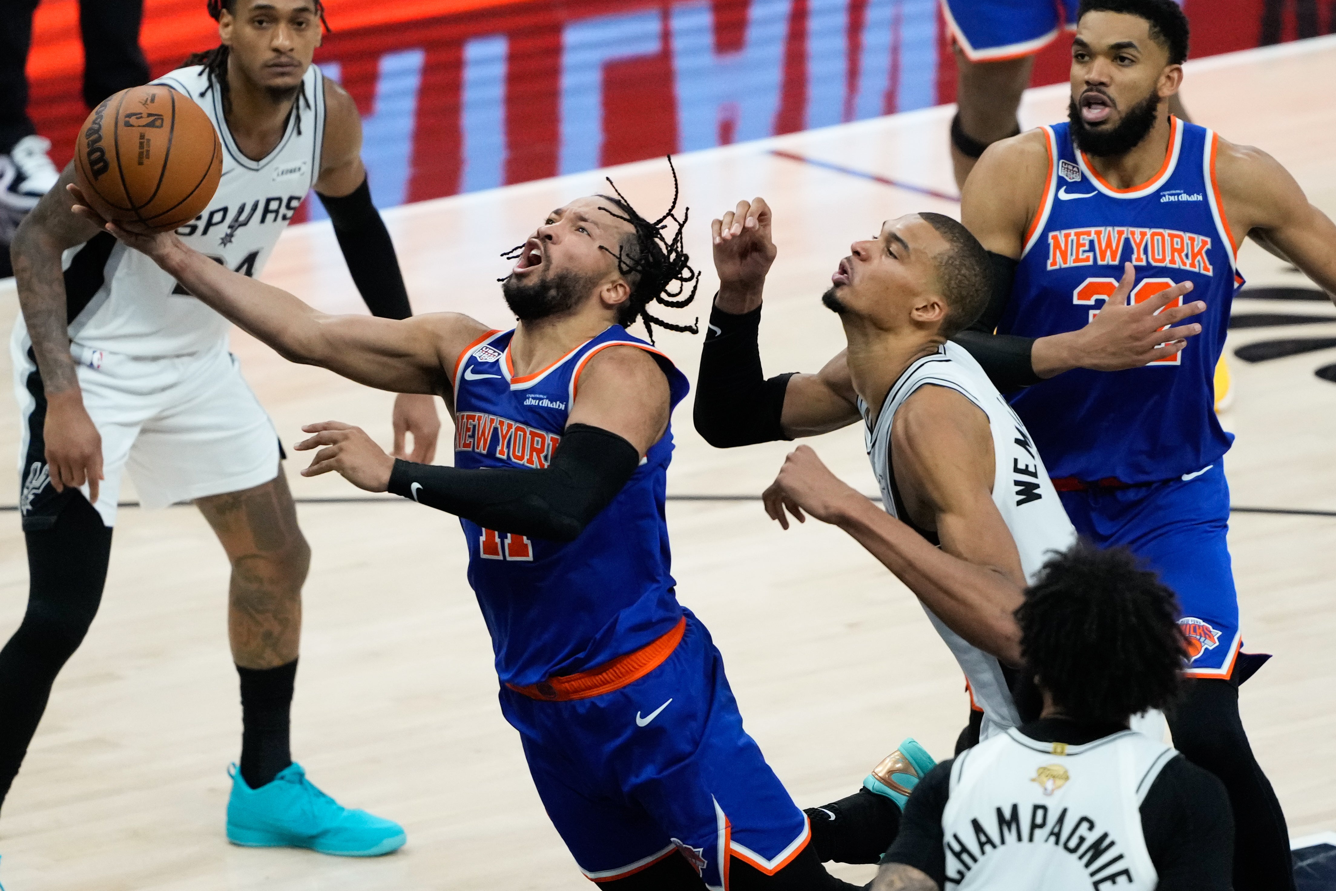 Star guard Jalen Brunson delivered the win with a 45-point outburst in Texas as “Let's go Knicks” chants cascaded from the stands in San Antonio.