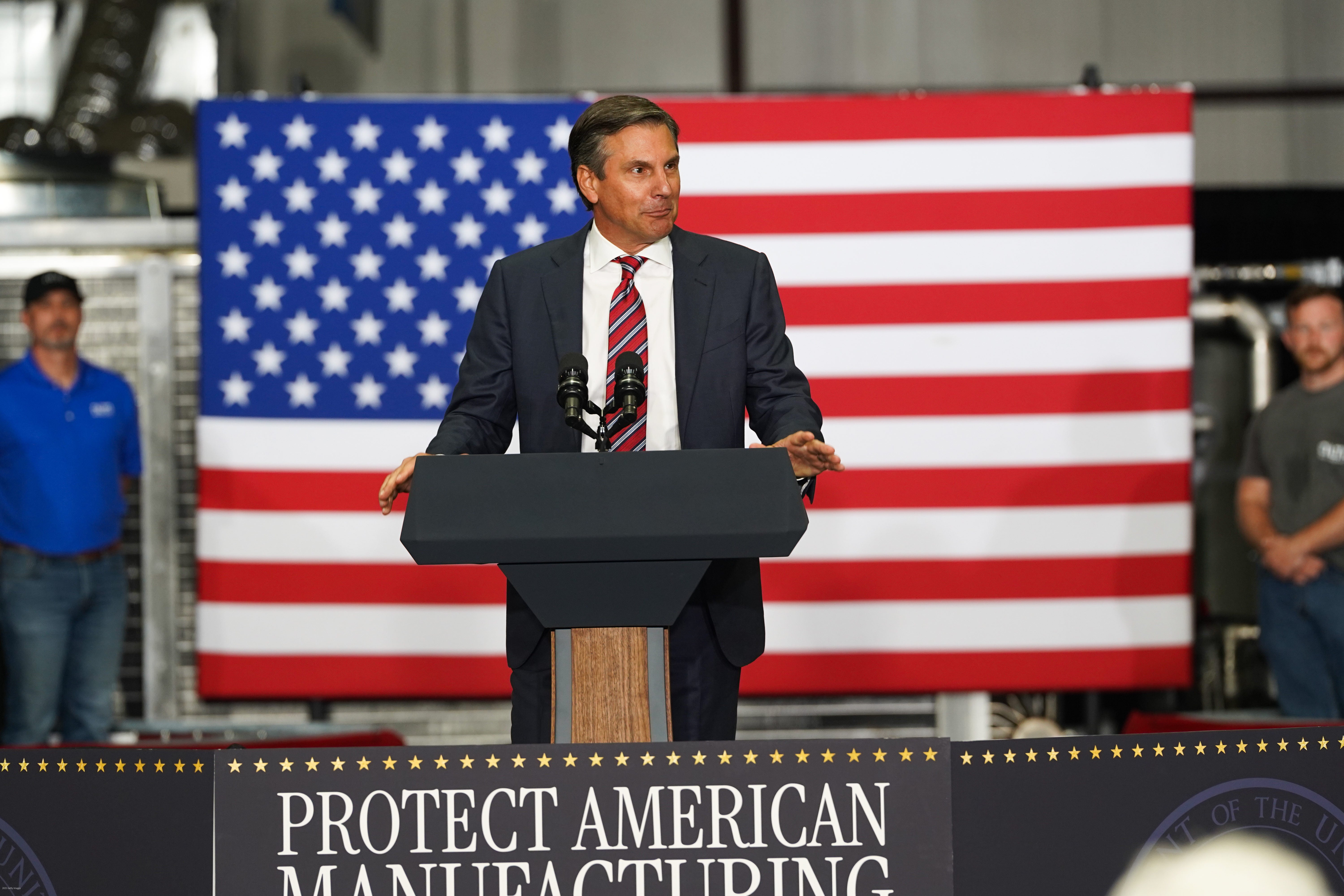 Trump’s chosen candidate faces Derek Dooley, a political newcomer who has the backing of Gov. Kemp, a figure who has previously clashed with Trump (Getty Images)