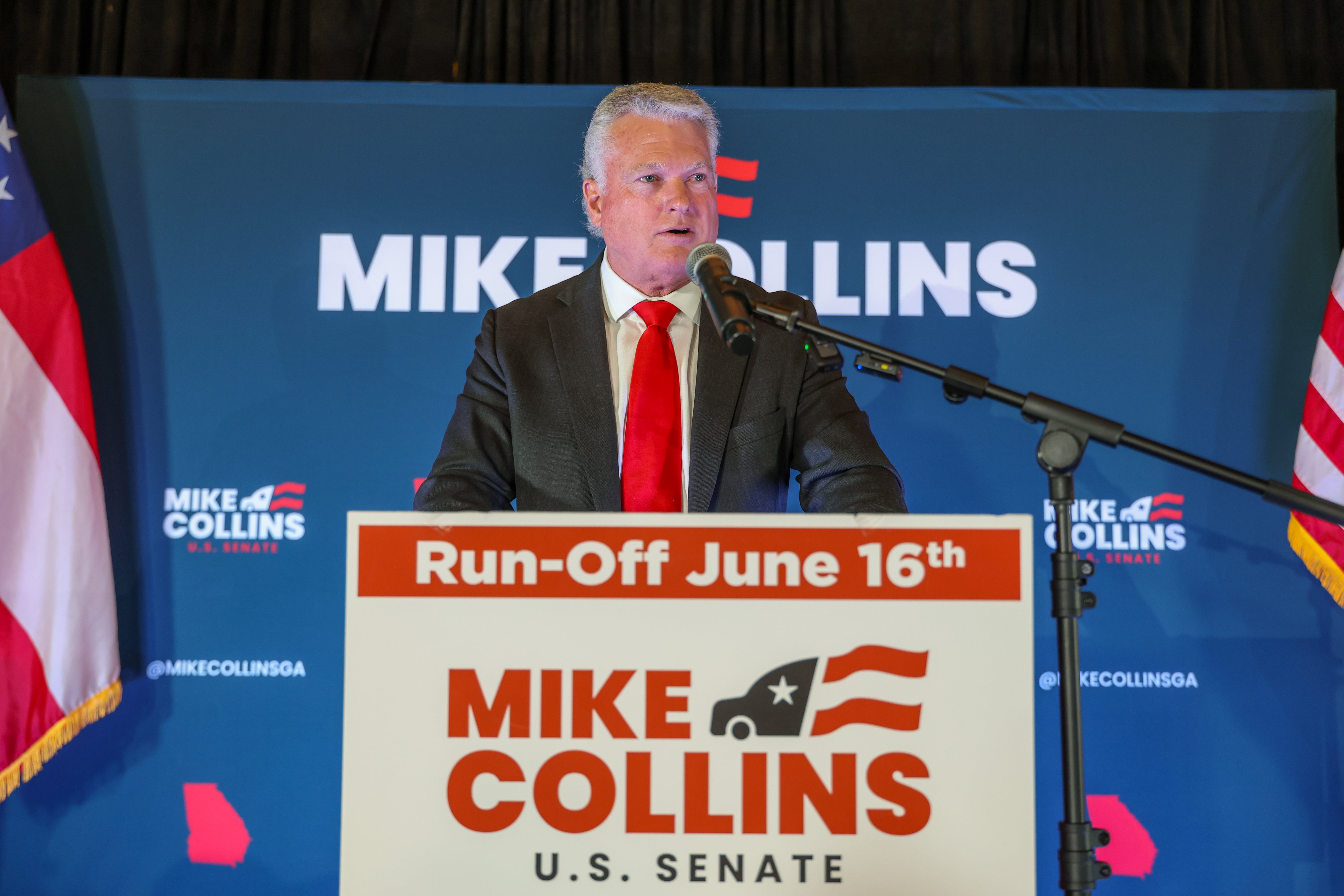 Collins, a second-term congressman and trucking company owner, has consistently aligned himself with Trump (Getty Images)