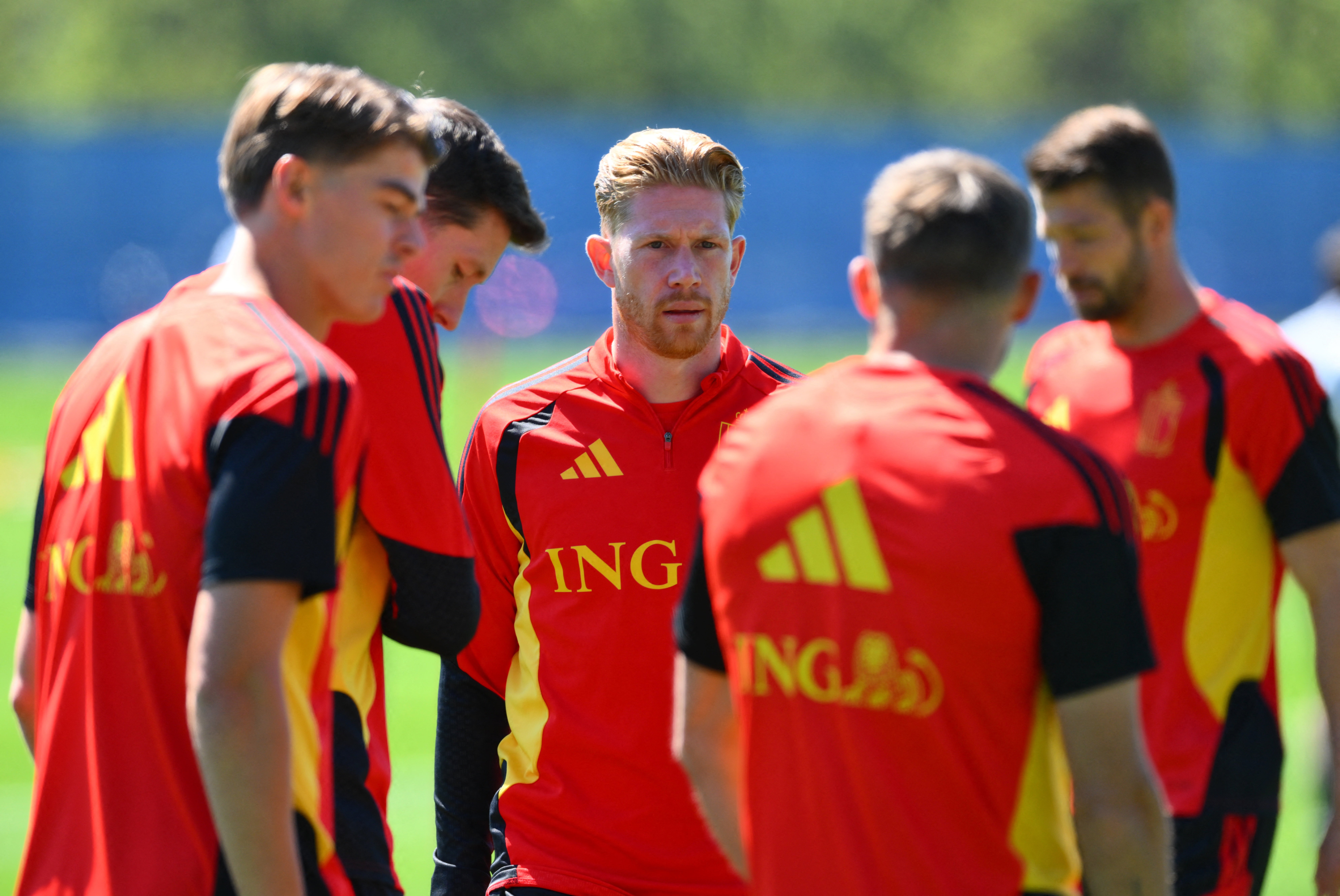 Belgium's Kevin De Bruyne during training