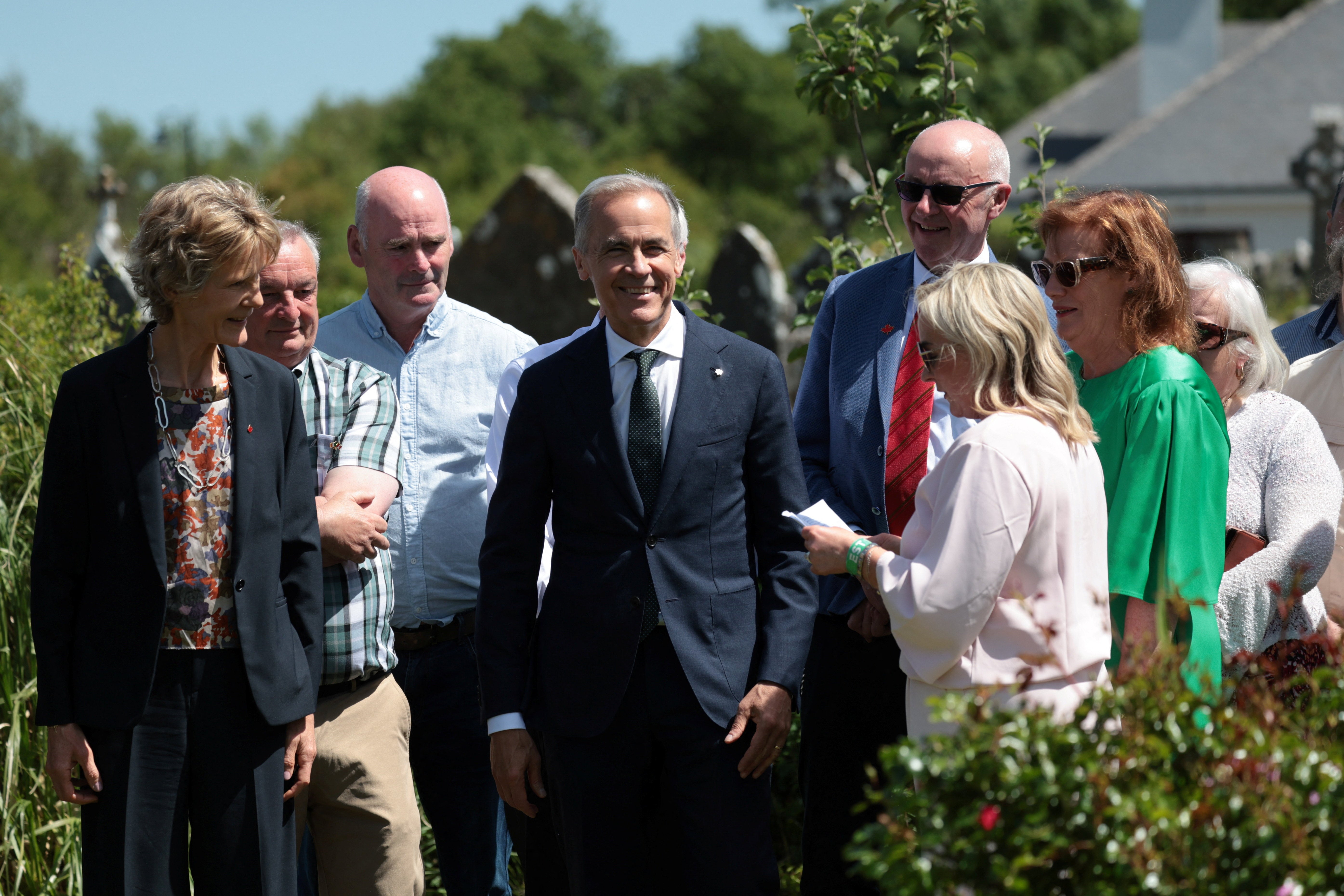 Carney was given a warm welcome