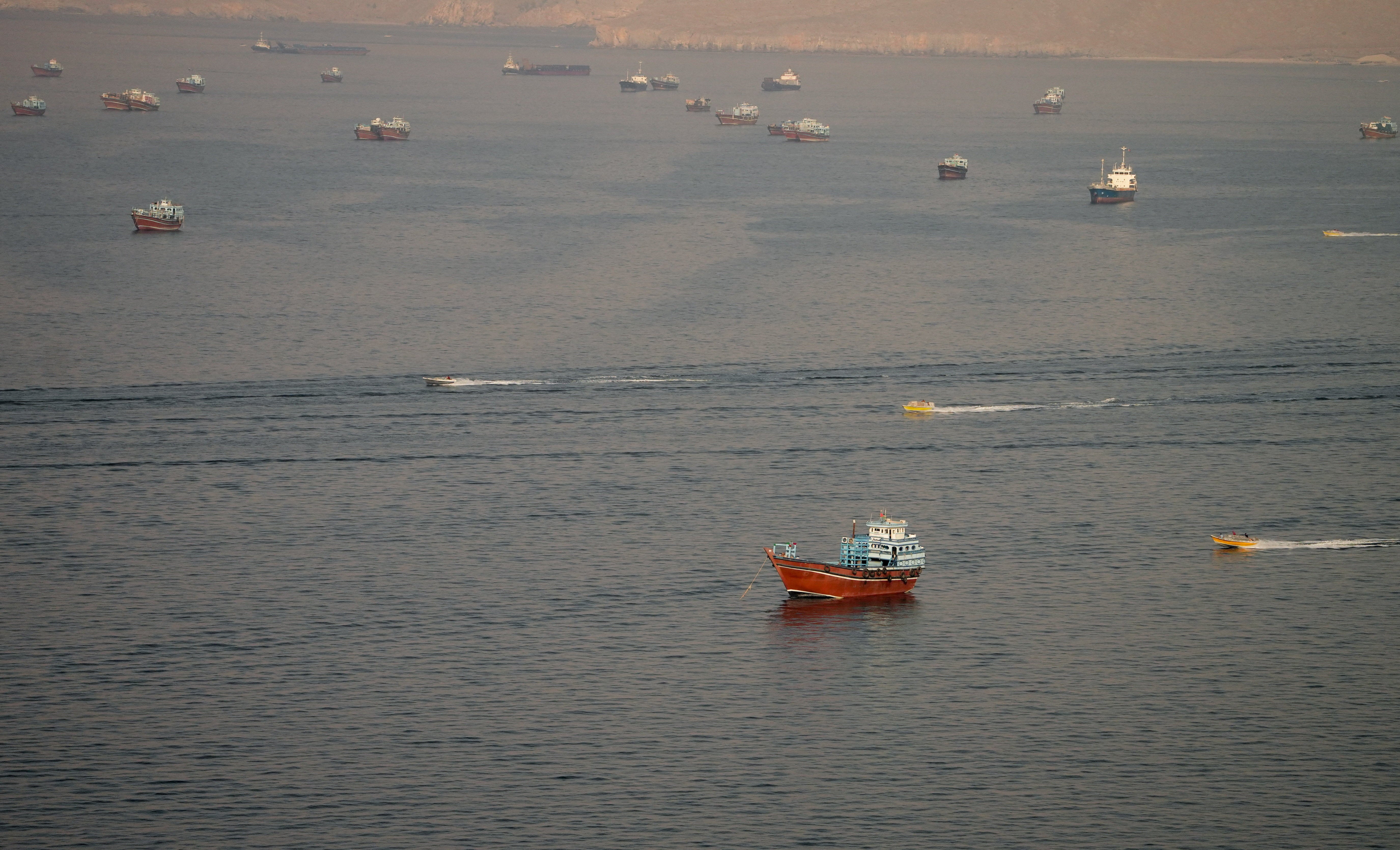 Traffic in the Strait of Hormuz has increased to about one-half the daily volume of the waterway before the war erupted in February