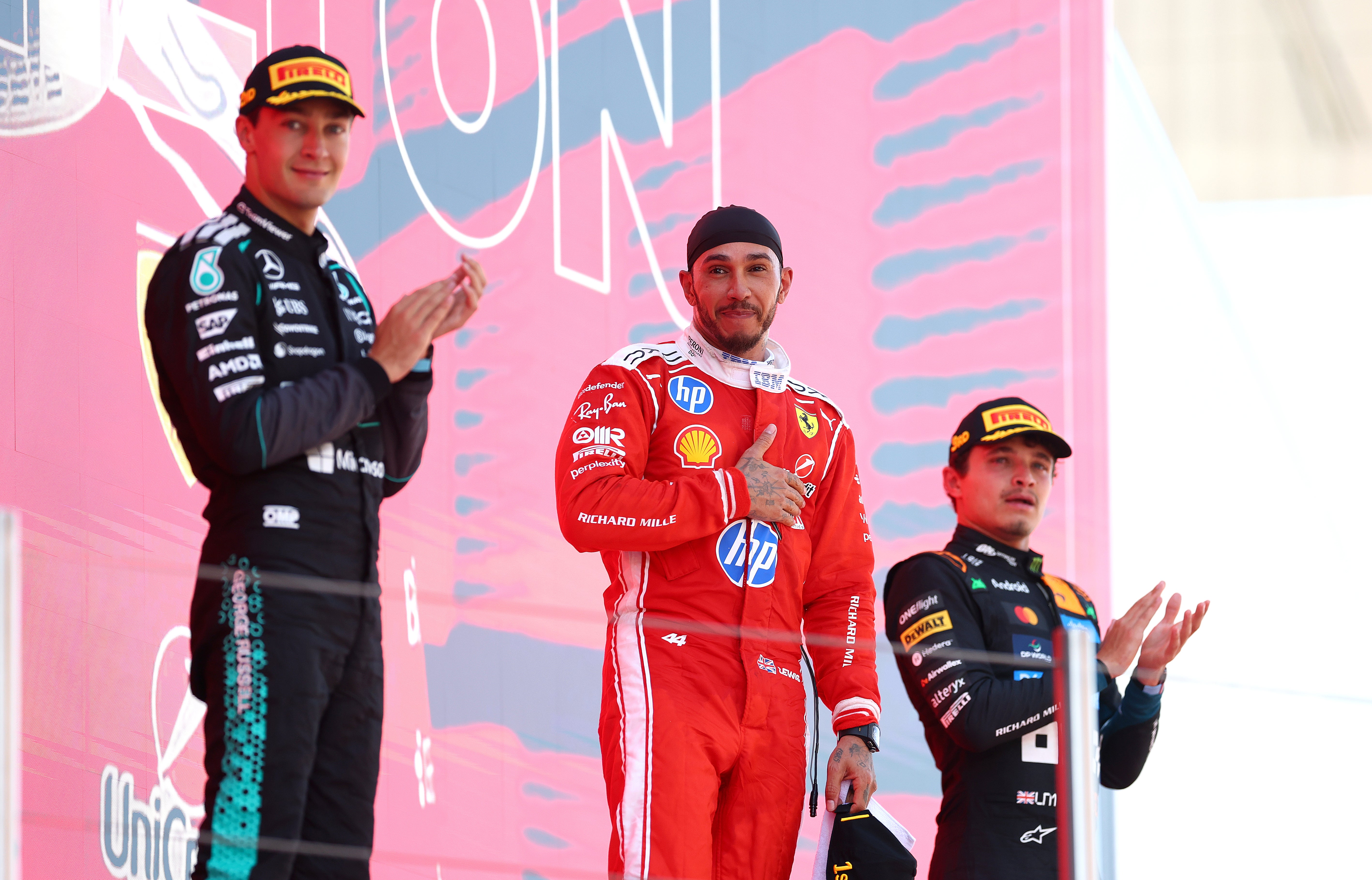 Hamilton led an all-British podium on Sunday, the first since 1968