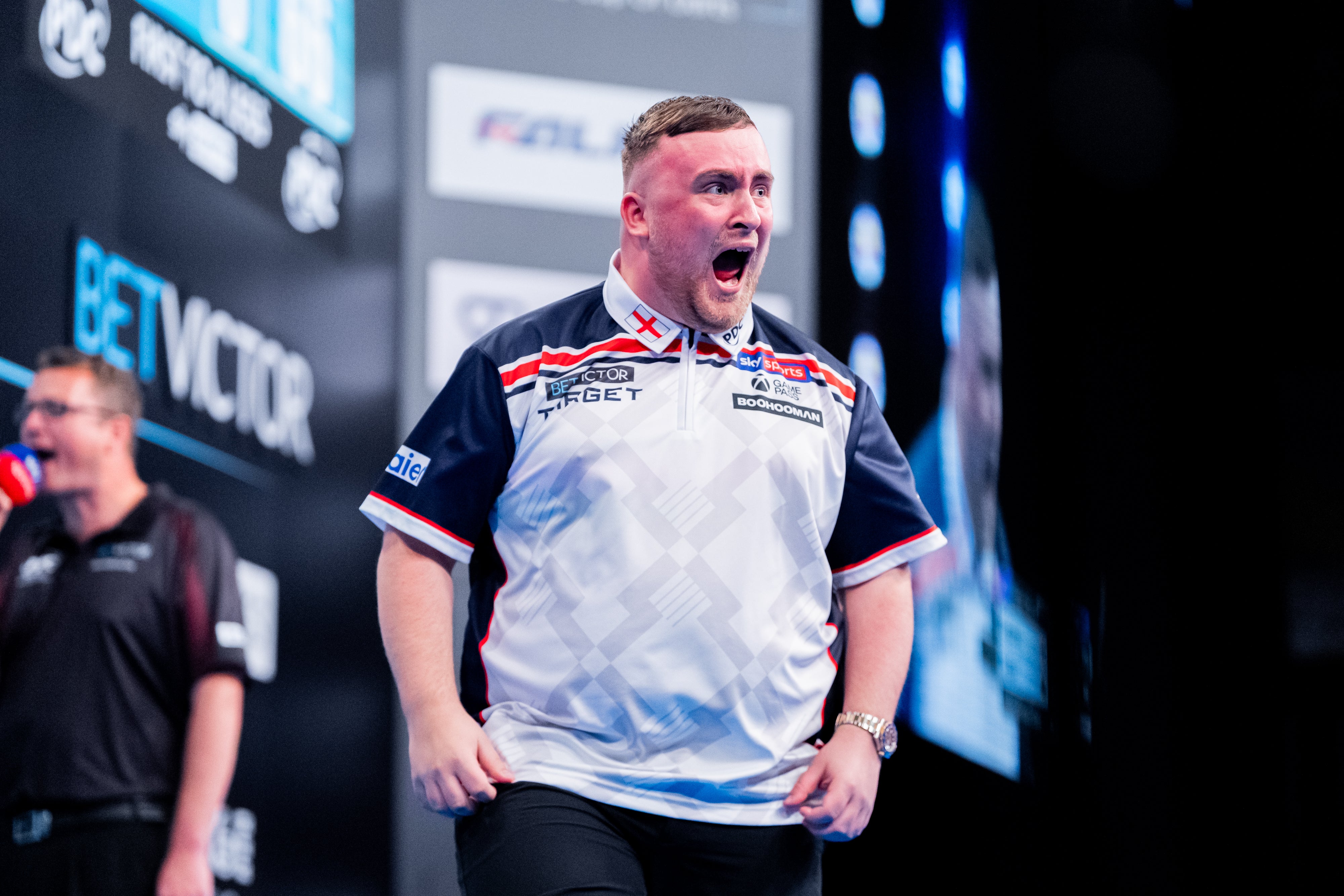 Littler was fired up as England beat the Netherlands