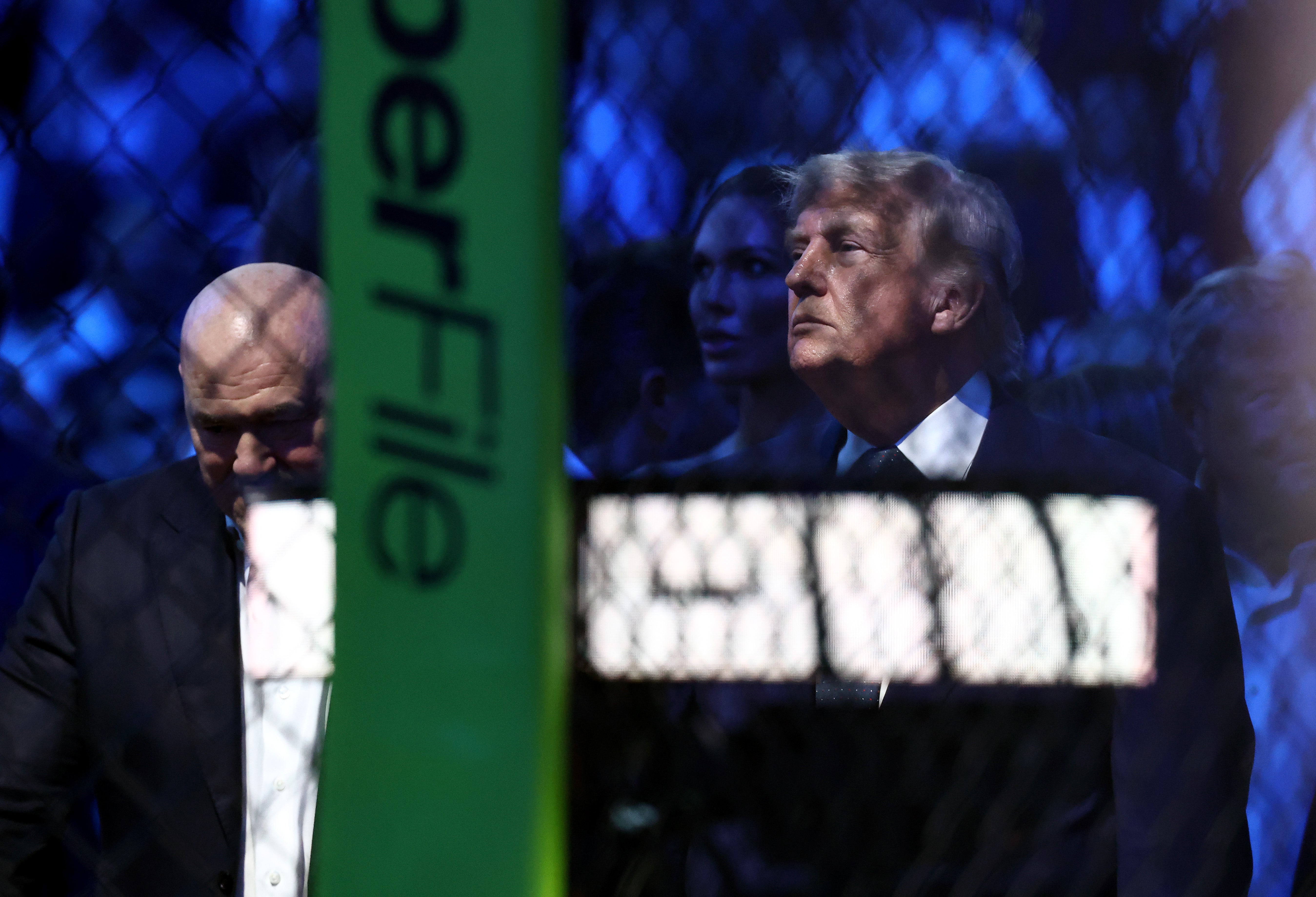 President Donald Trump watched ringside at his White House UFC match on his 80th birthday (Getty)