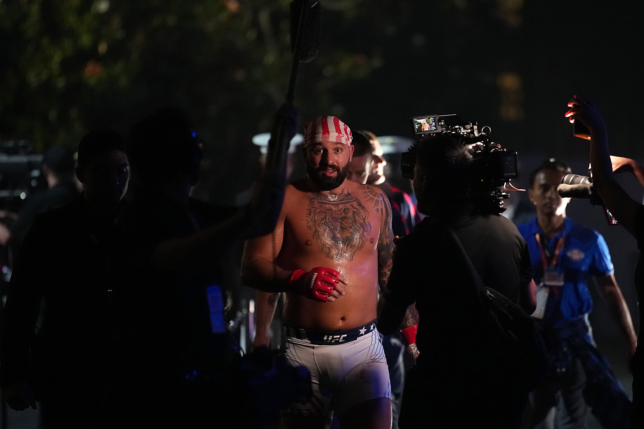 Josh Hokit after his win over Derrick Lewis (Getty)
