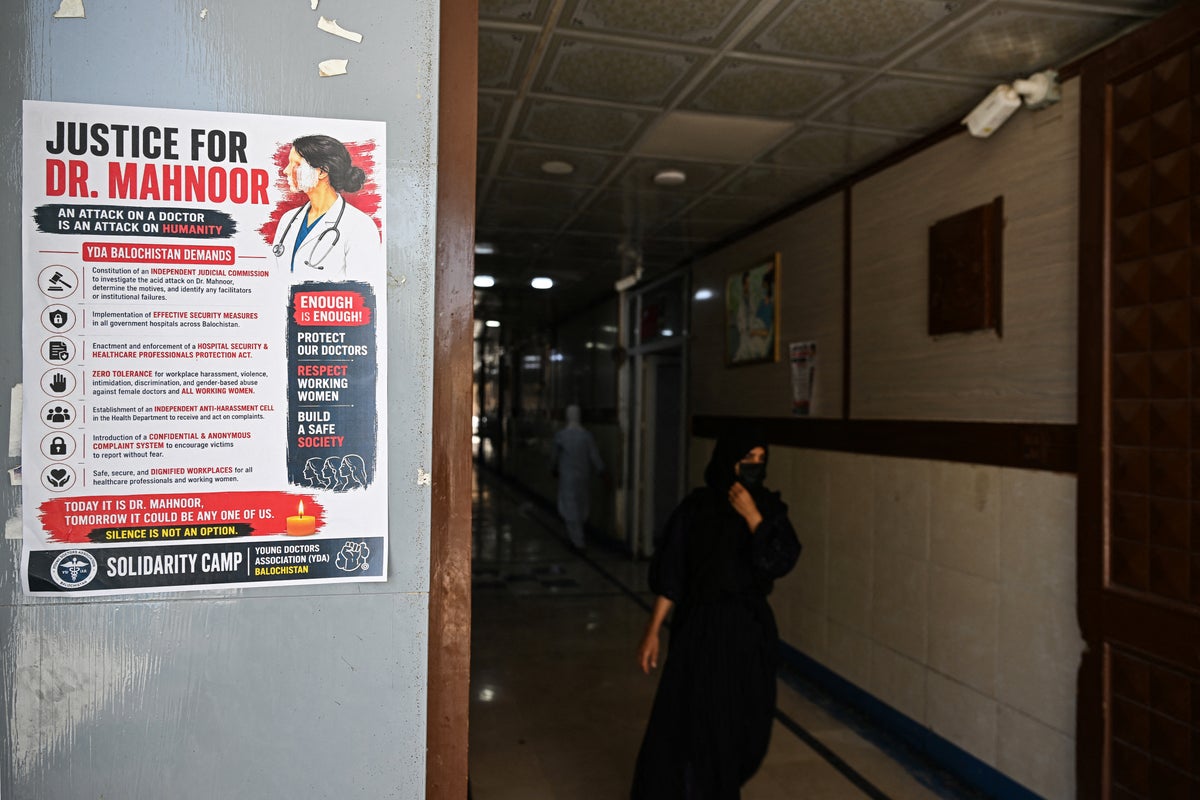 Demands for justice grow after female doctor is attacked with acid in Pakistan  The Independent
