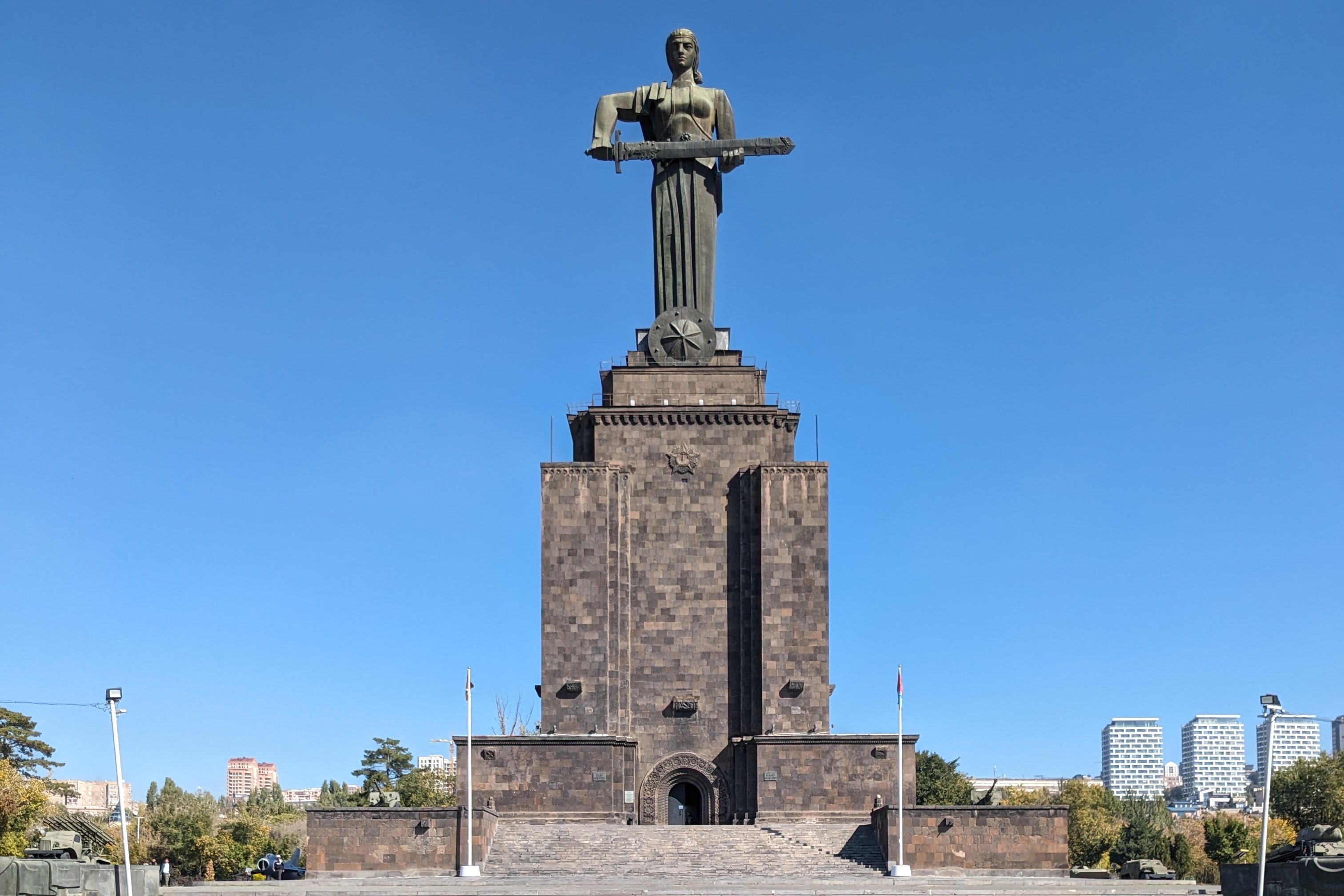 The Mother Armenia statue in the Cascade Complex (Lydia Swinscoe)