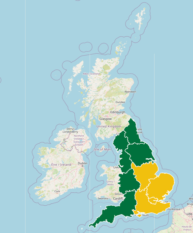 Parts of the country are under yellow heat health alerts (UKHSA)