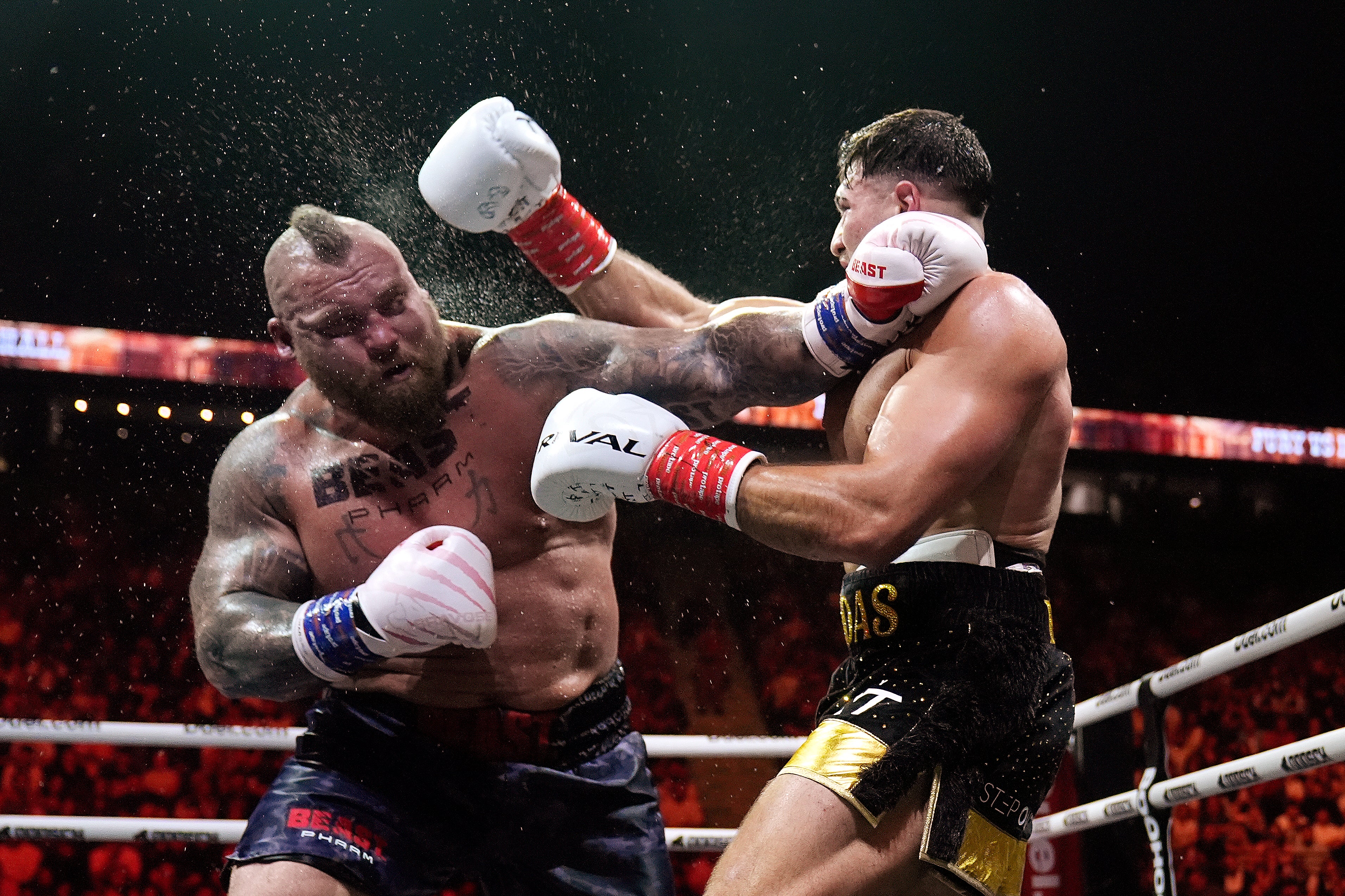 Eddie Hall lost to Tommy Fury by decision in a Misfits exhibition bout