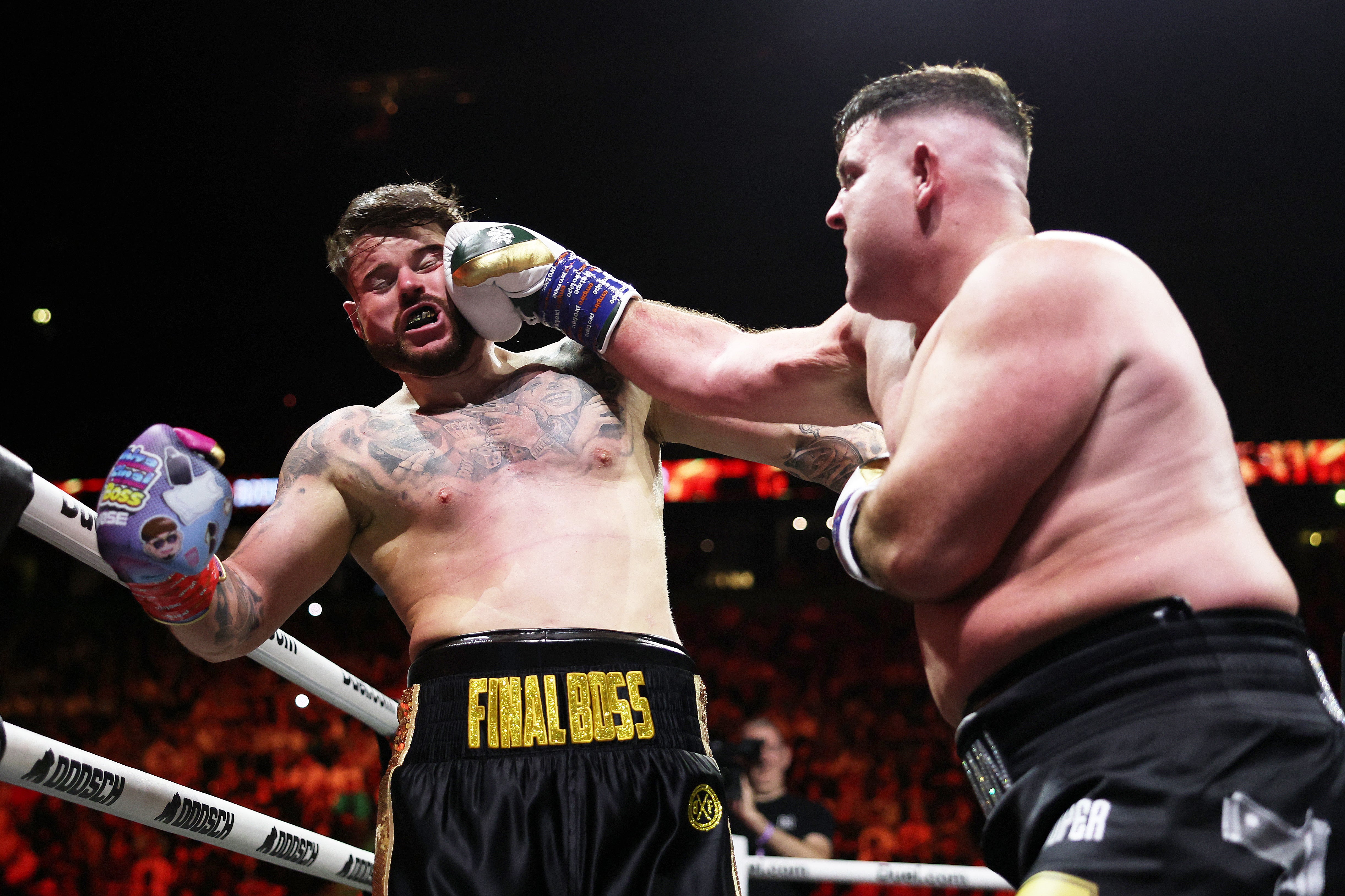 Ibiza Final Boss gets cracked by a punch from Jordan McCann
